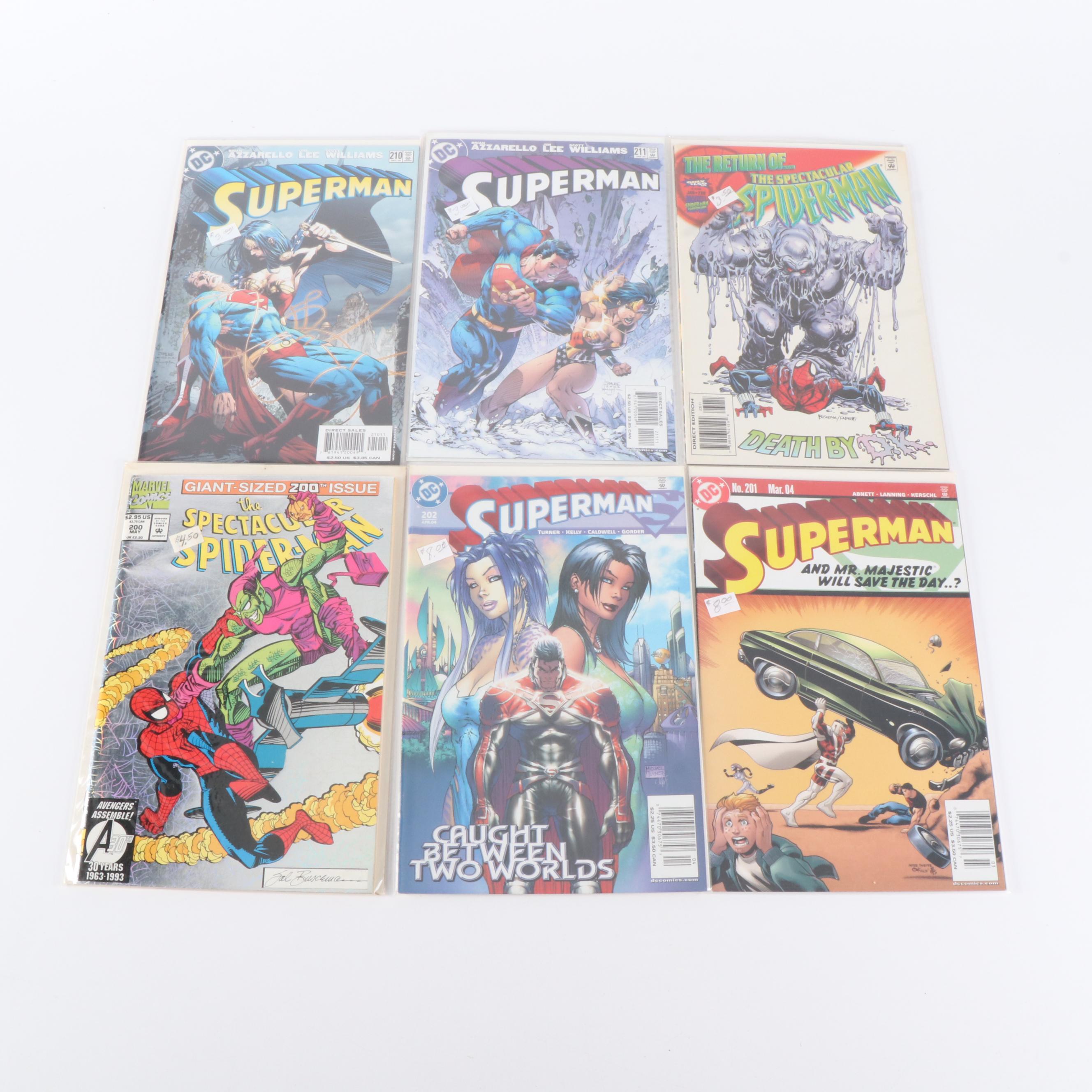 Bronze-Modern Age "Spider-Man" and "Superman" Comic Books