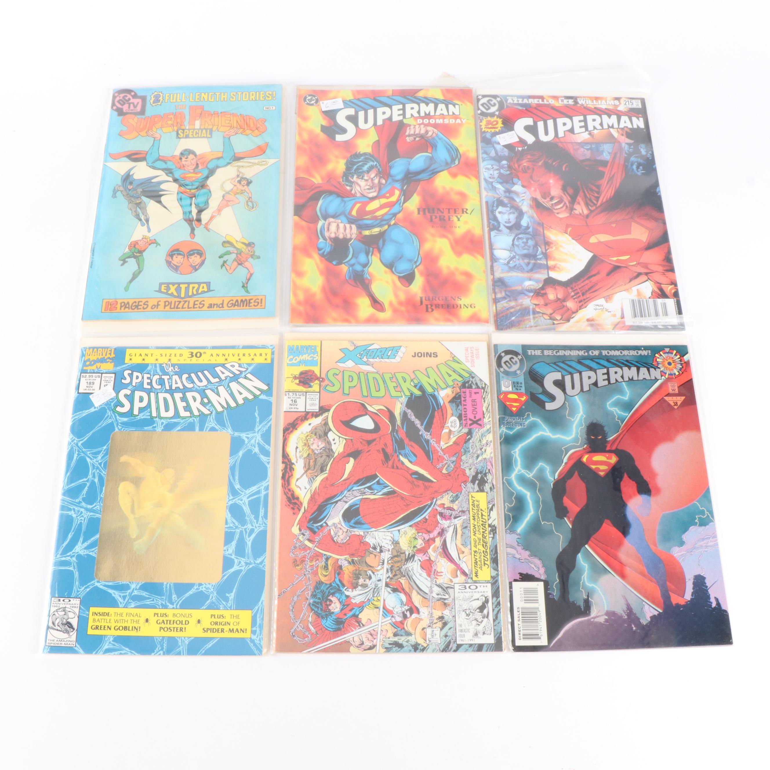 Bronze-Modern Age "Spider-Man" and "Superman" Comic Books