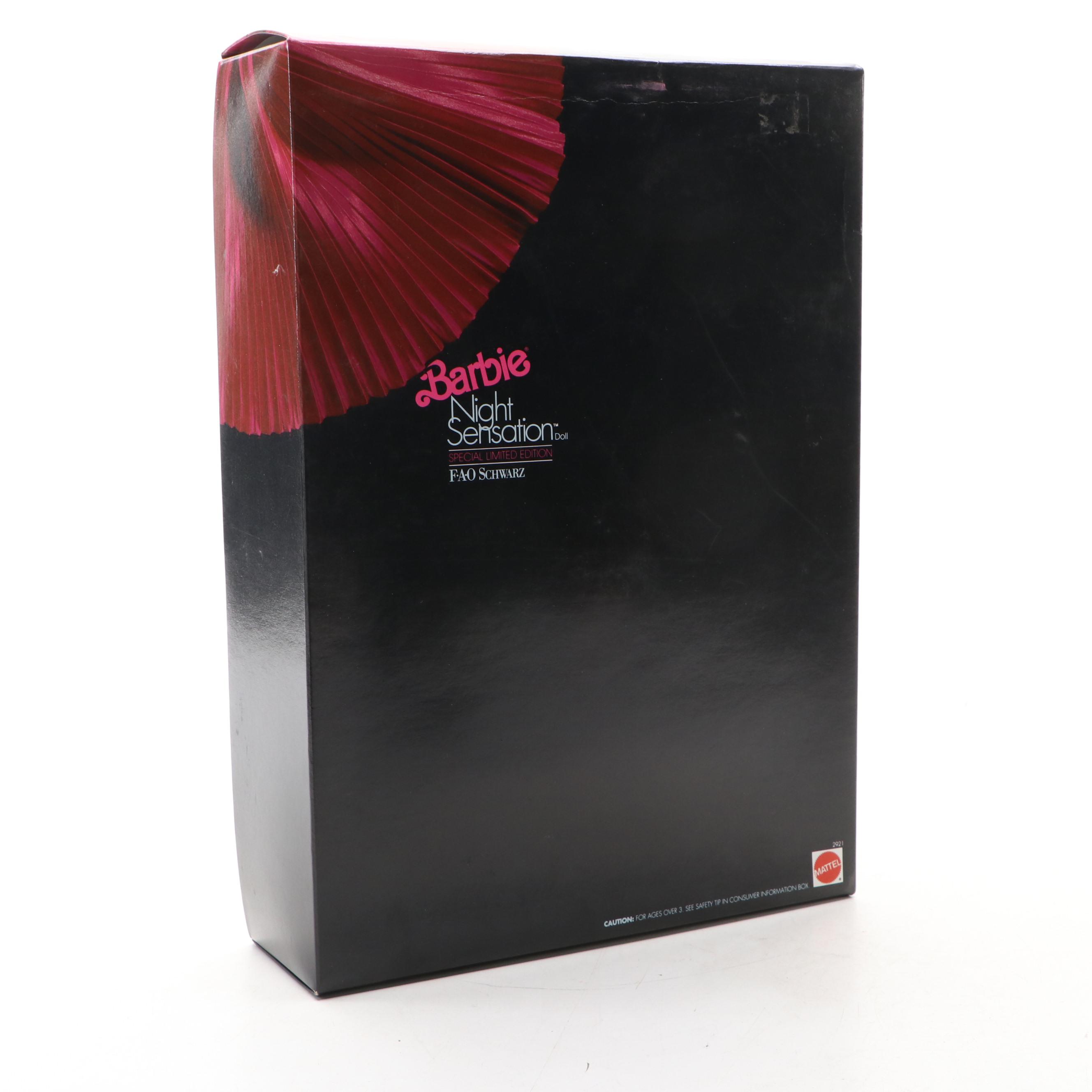 Mattel "Nigh Sensation" FAO Schwarz Special Limited Edition Barbie Doll, 1991