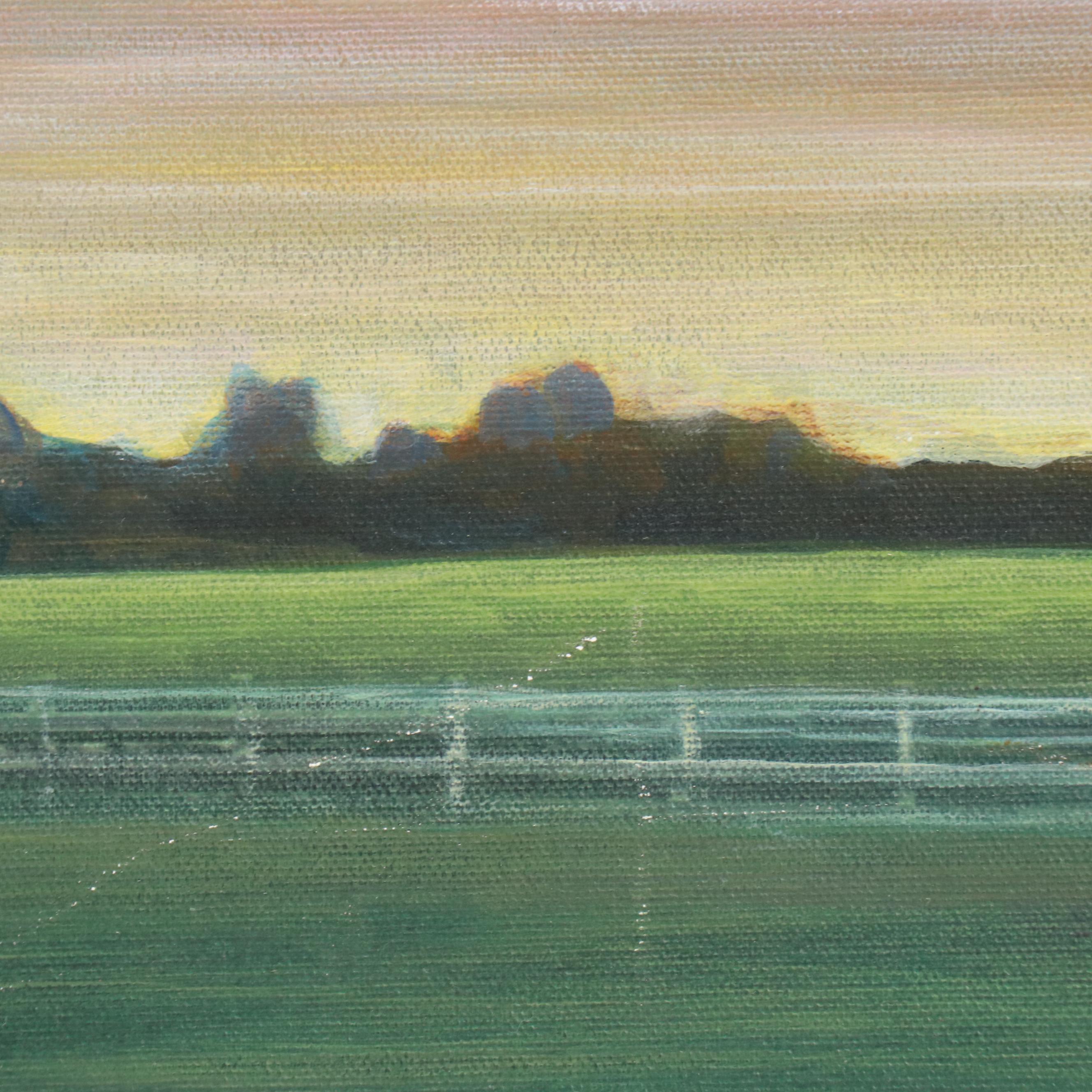 Embellished Giclée Depicting Lighthouse Landscape