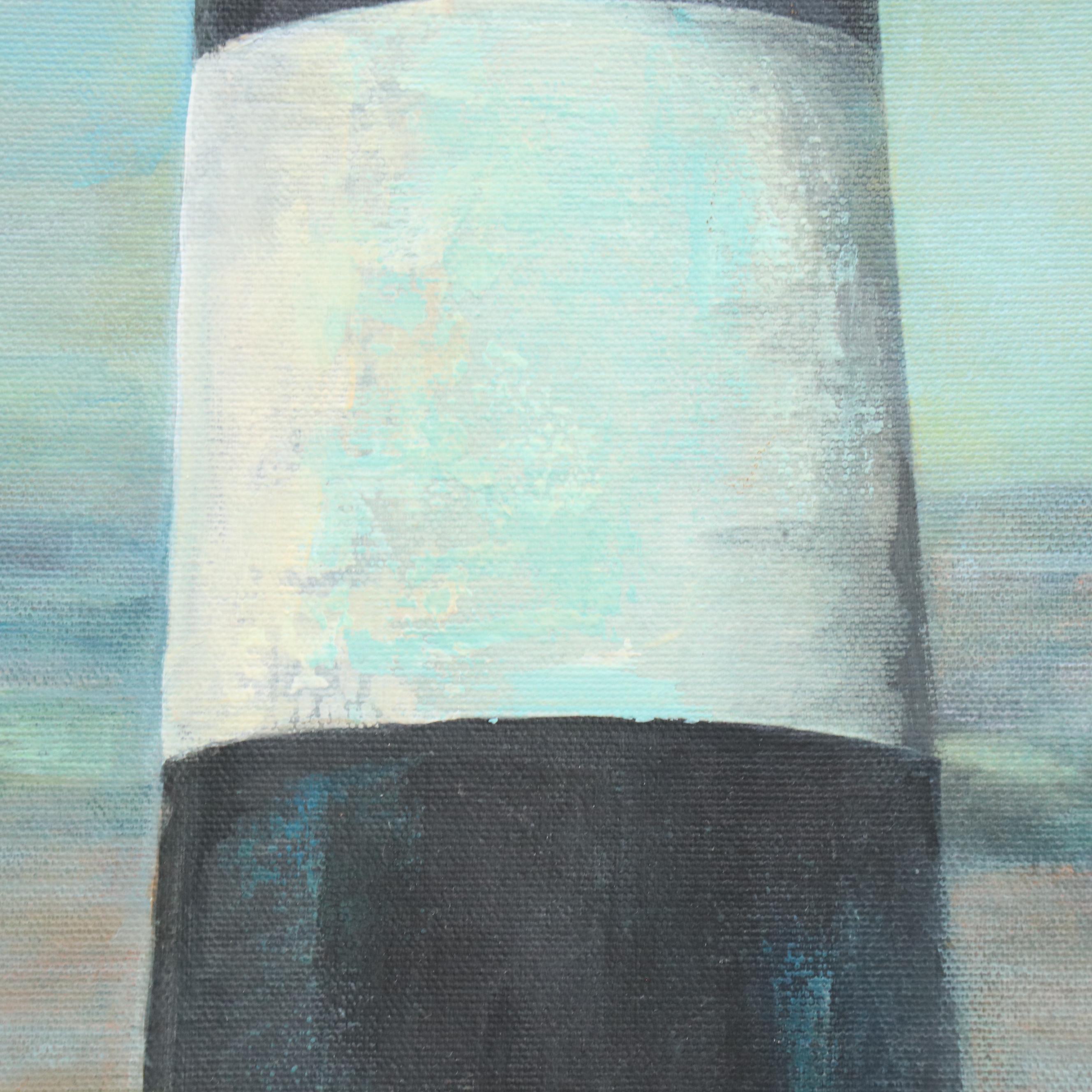 Embellished Giclée Depicting Lighthouse Landscape