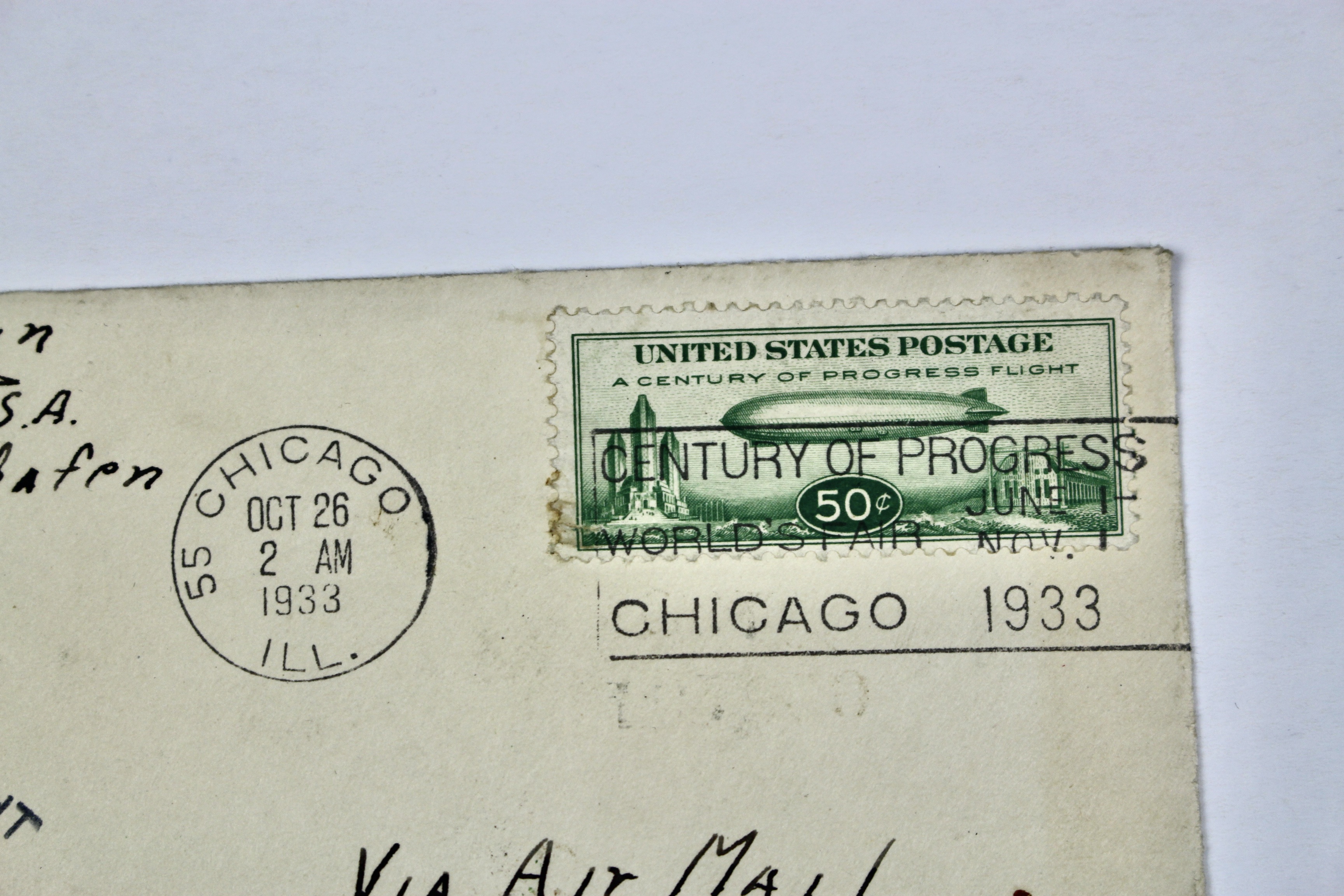 1933 Graf Zeppelin Century of Progress Commemorative Postal Cover