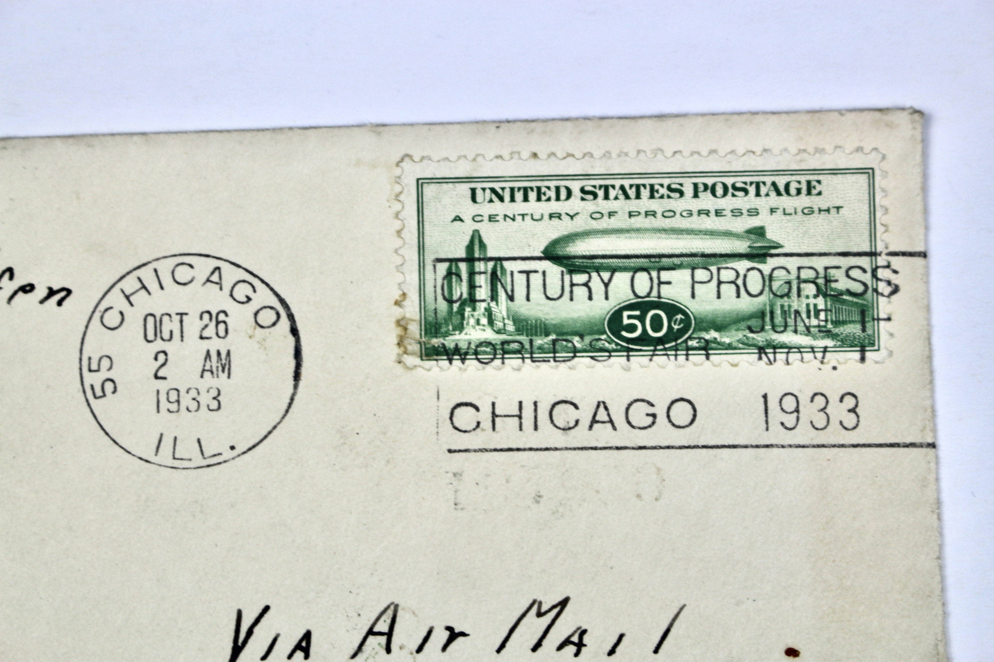 1933 Graf Zeppelin Century of Progress Commemorative Postal Cover