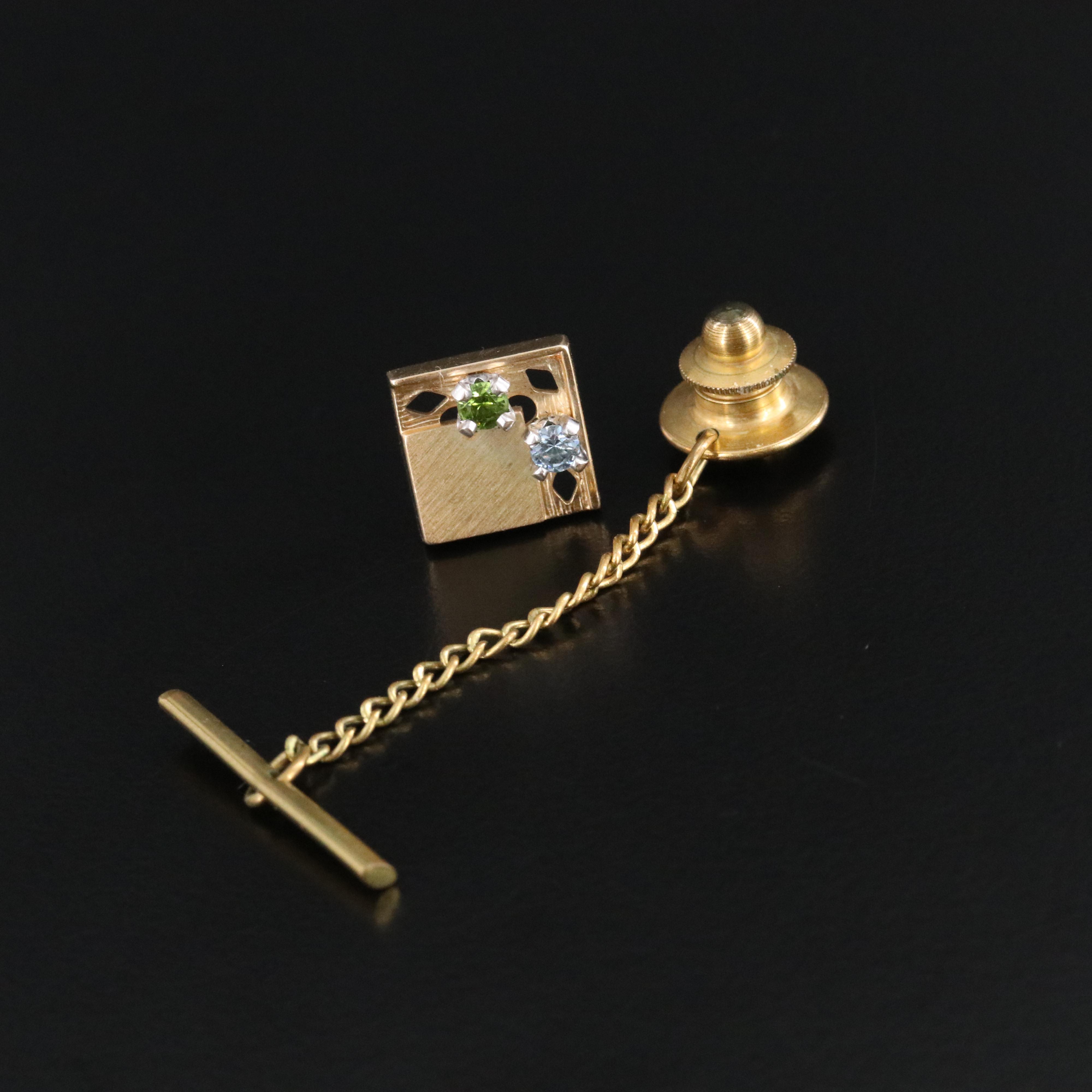 14K Spinel Tie Tack