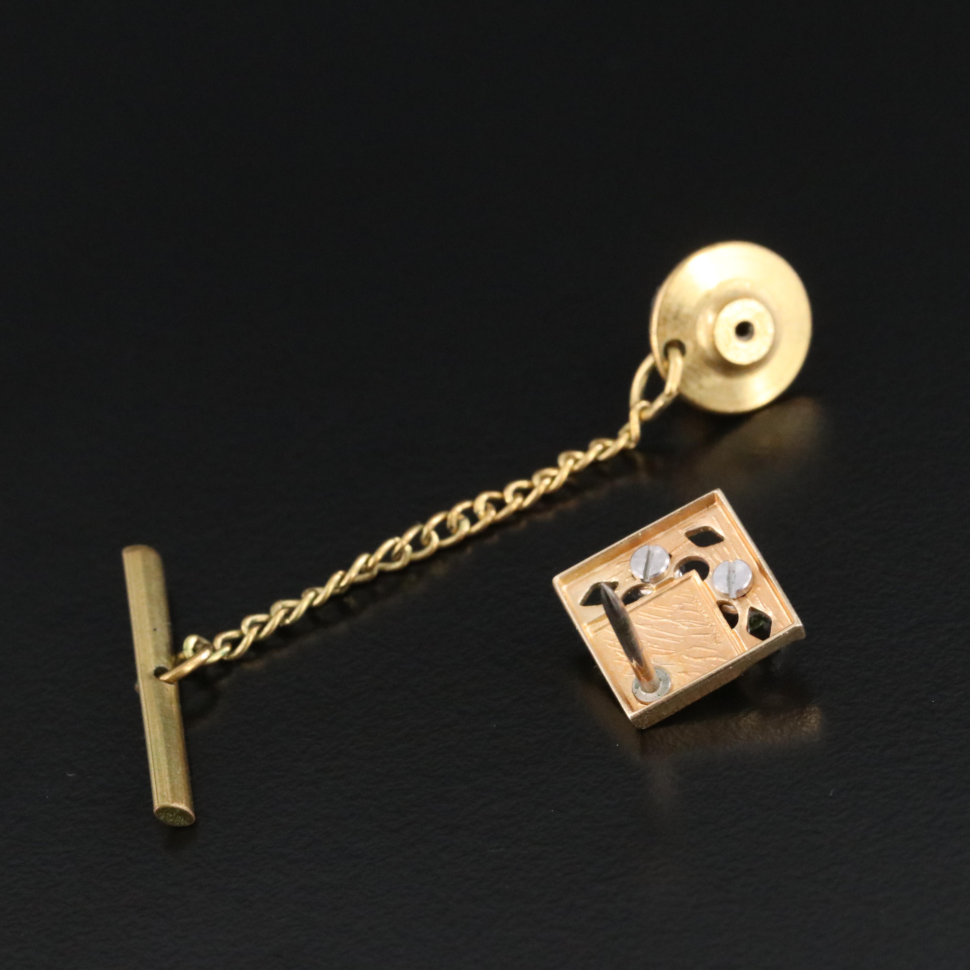 14K Spinel Tie Tack