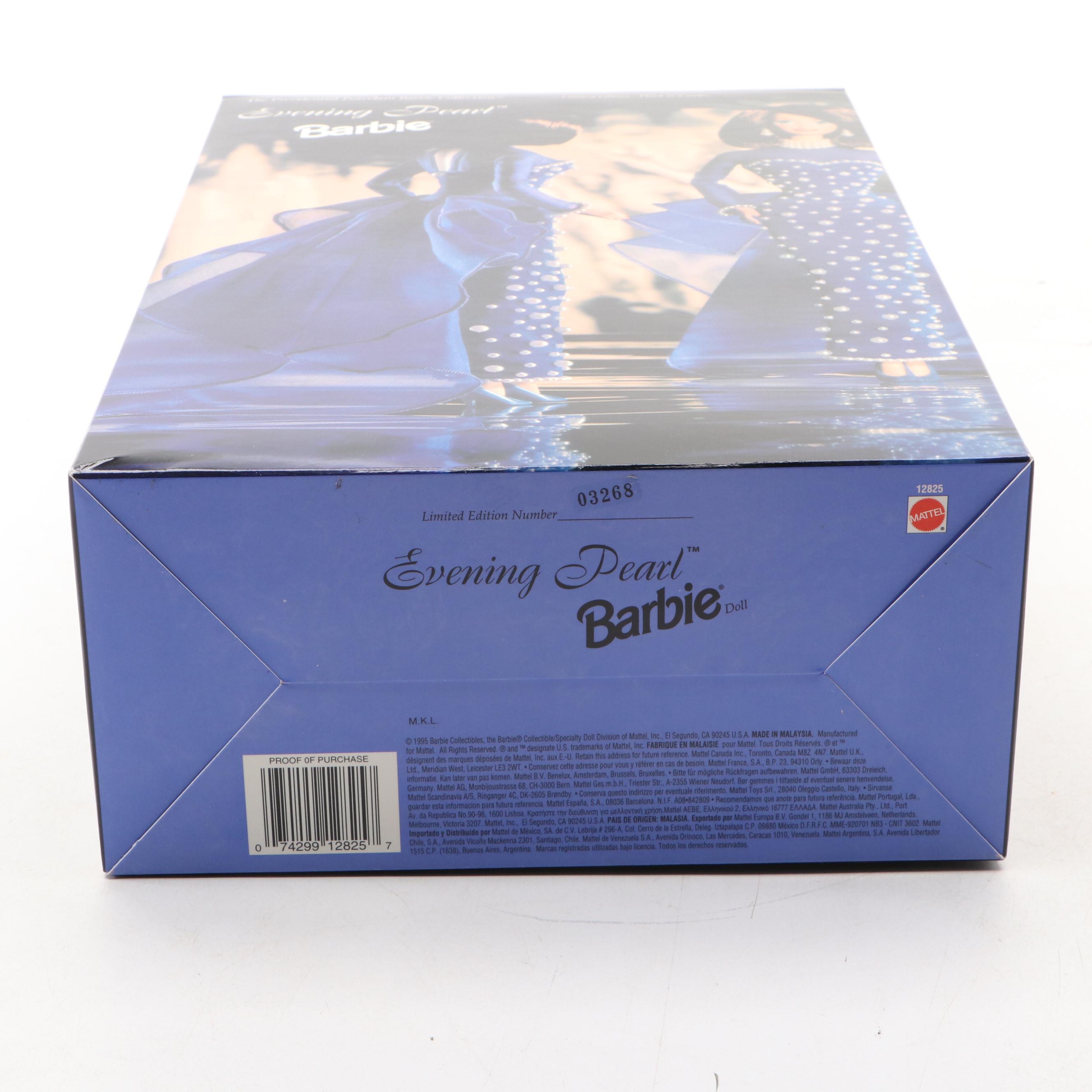 Mattel "Evening Pearl" Porcelain Limited Edition Barbie Doll, 1995