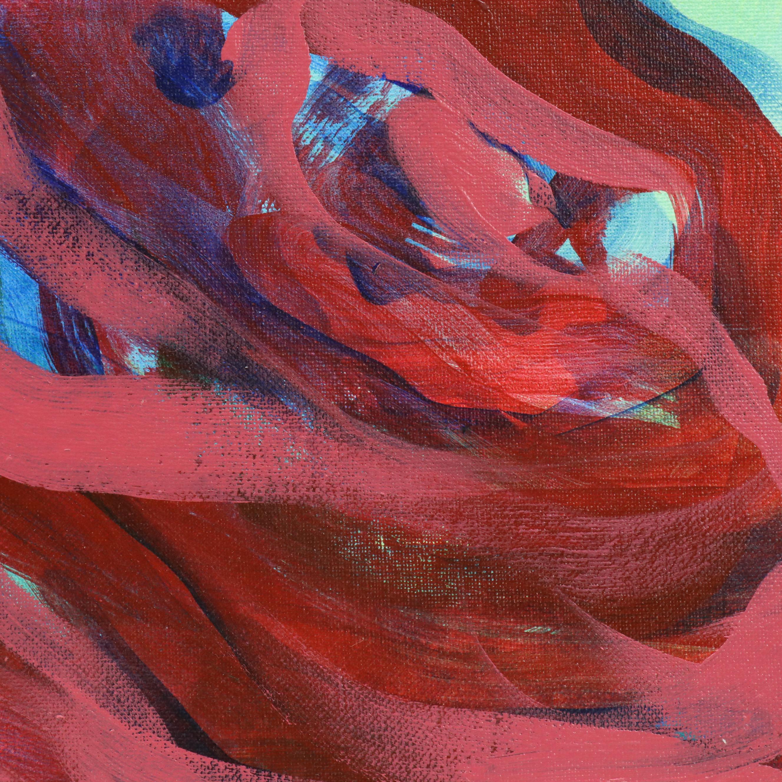 Said Oladejo-lawal Stylized Floral Acrylic Painting, 2020