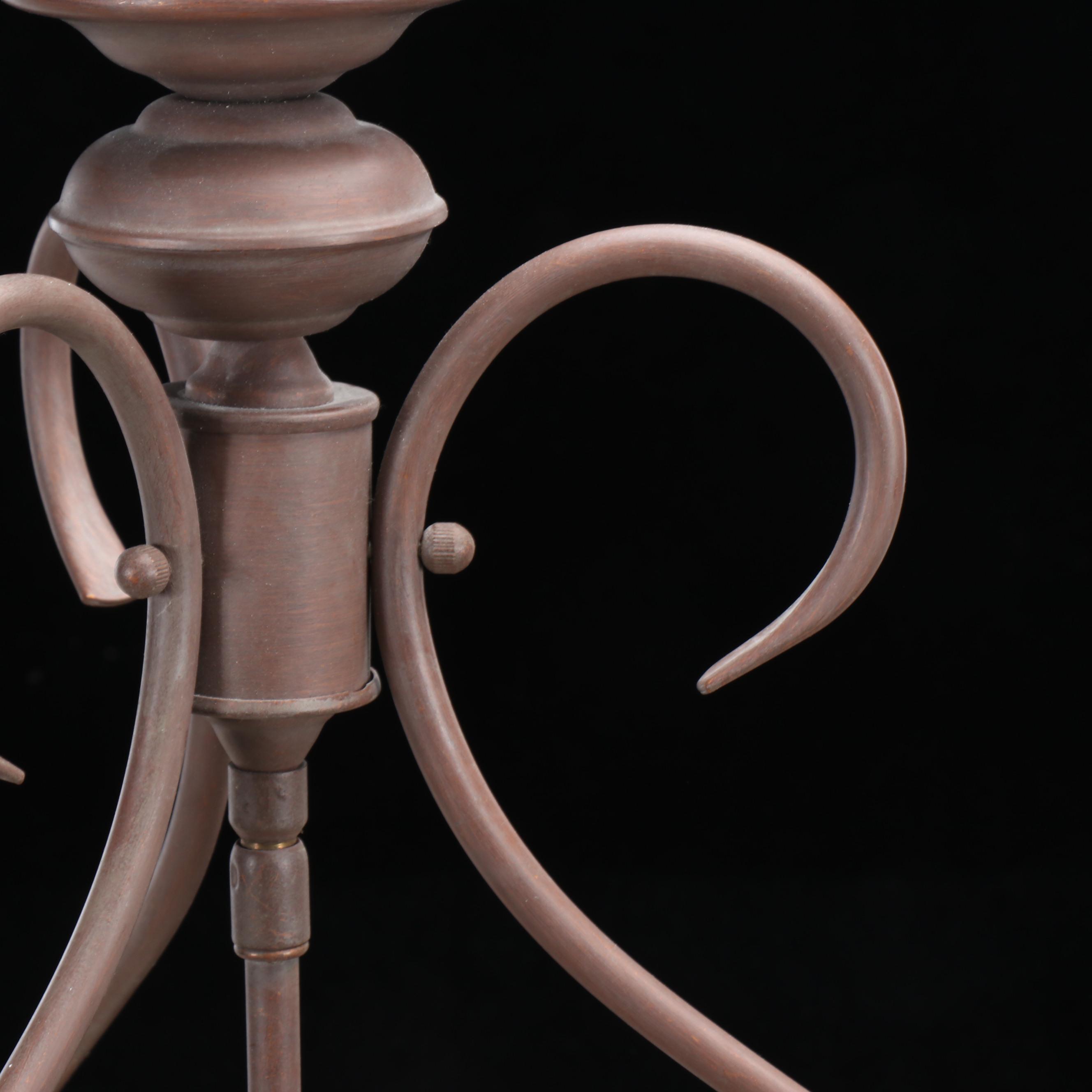 Matte Bronze Finish Seed Glass Urn Pendant Light, 21st Century