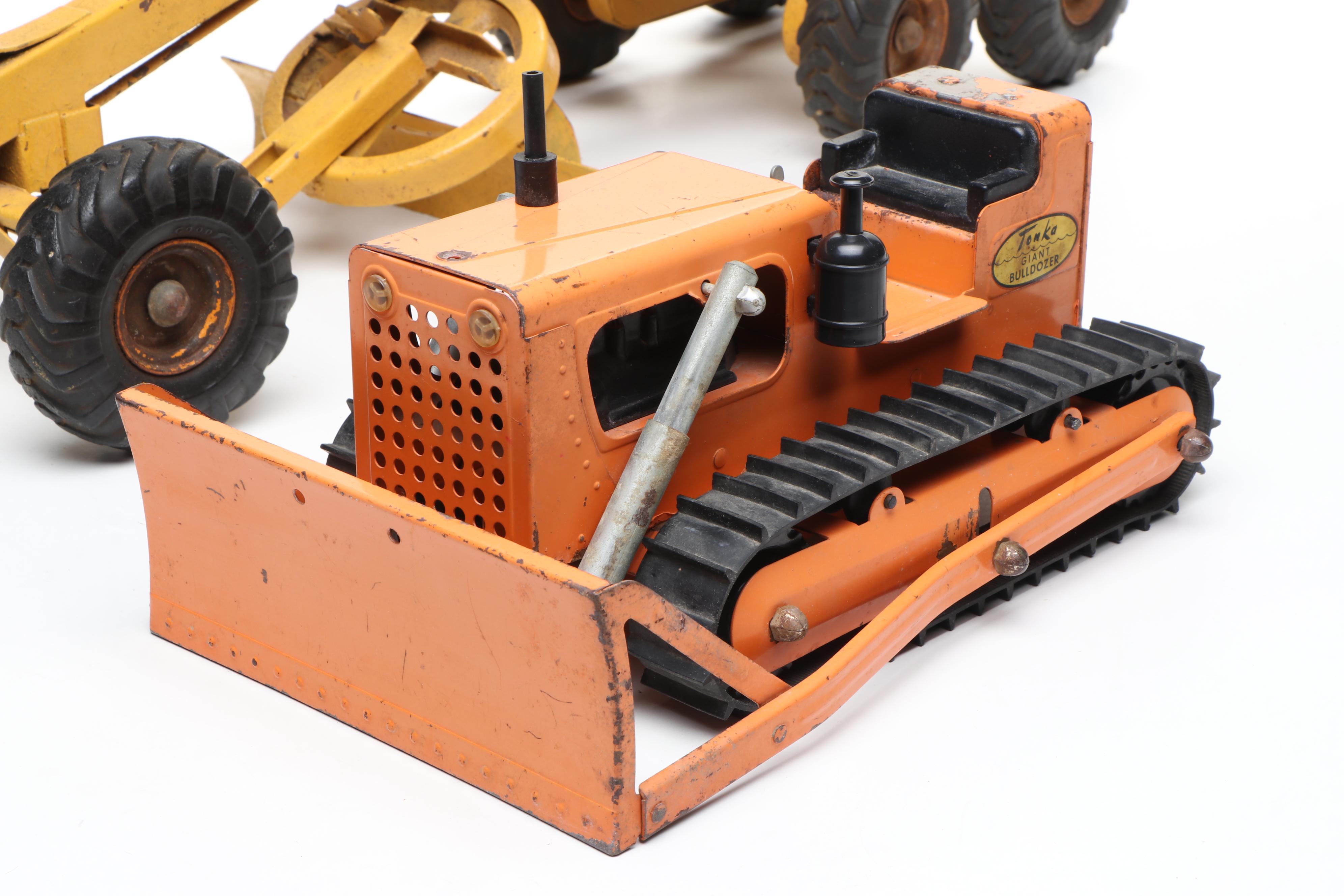 Tonka Giant Bulldozer and Doepke Adams Road Grader