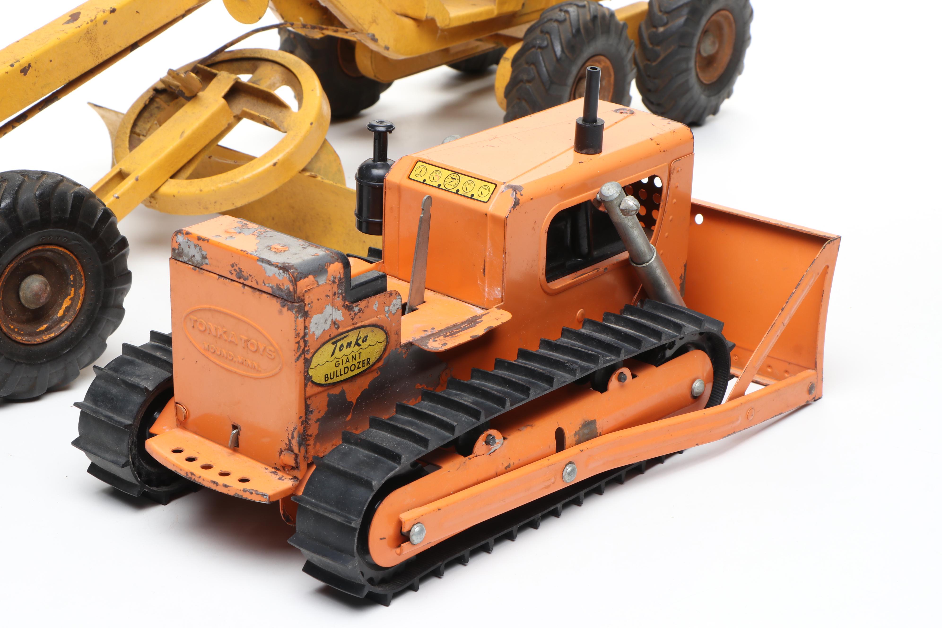 Tonka Giant Bulldozer and Doepke Adams Road Grader