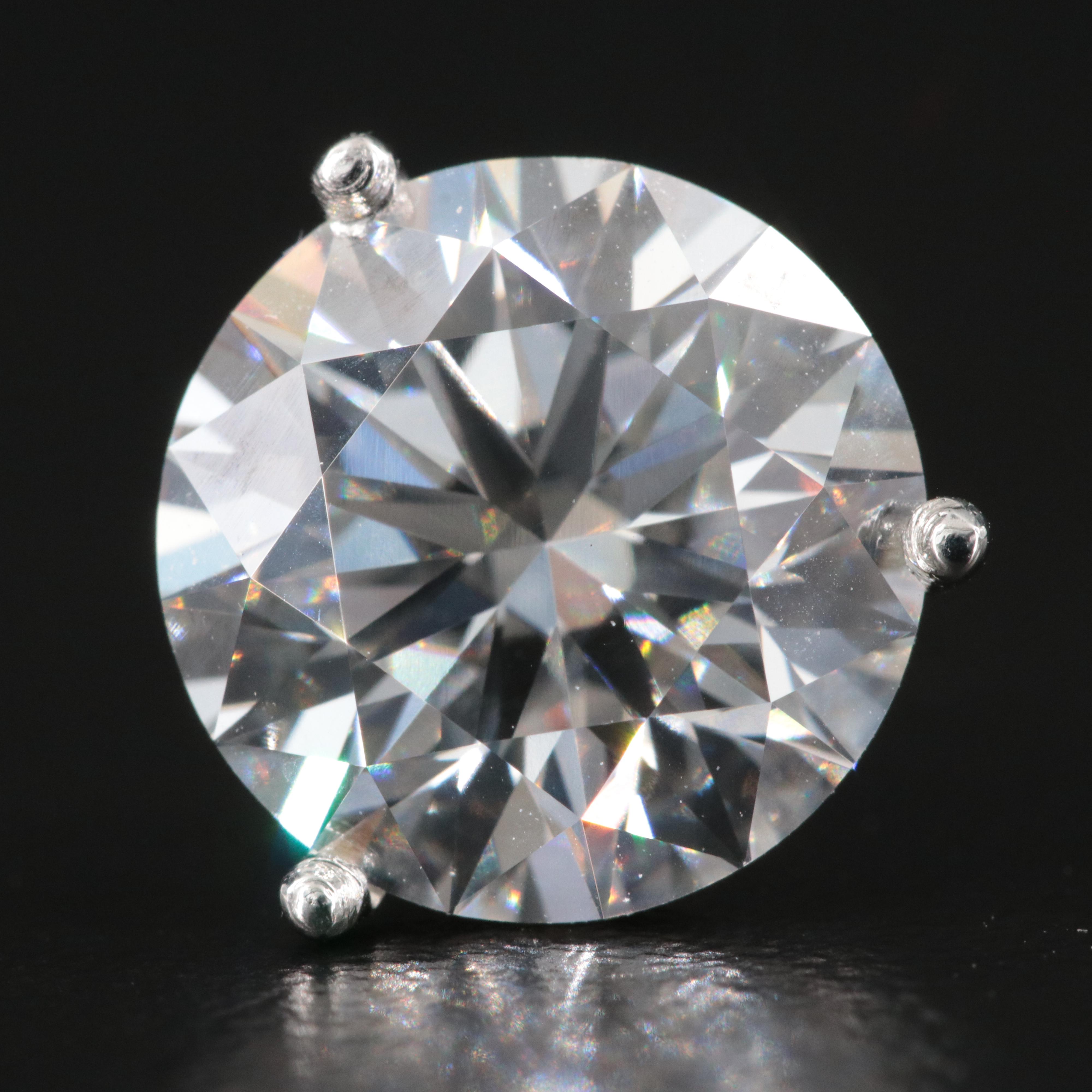 Platinum 8.00 CTW Lab Grown Diamond Solitaire Stud Earrings