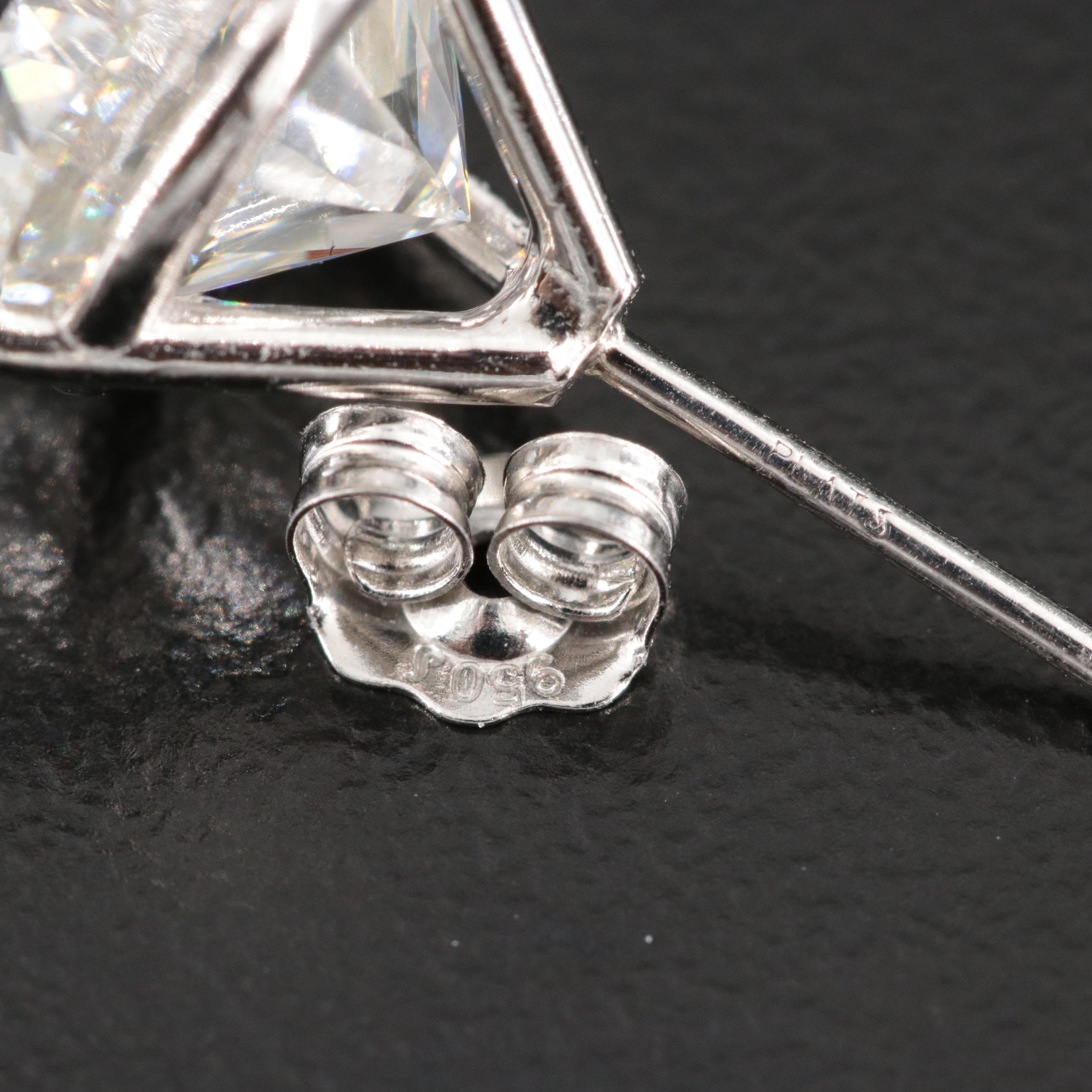 Platinum 8.00 CTW Lab Grown Diamond Solitaire Stud Earrings