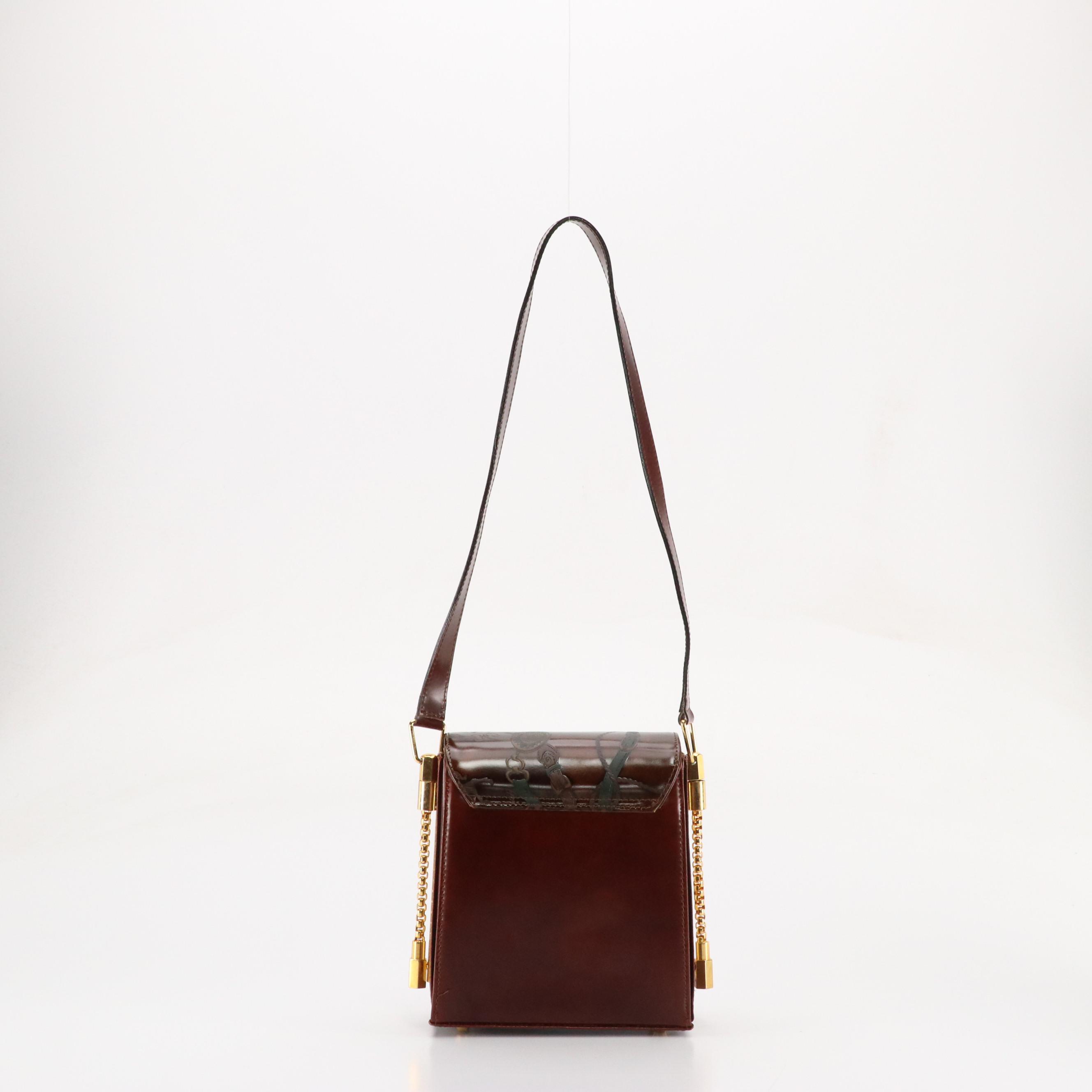 Alexander Two-Way Satchel in Embossed Glazed Leather