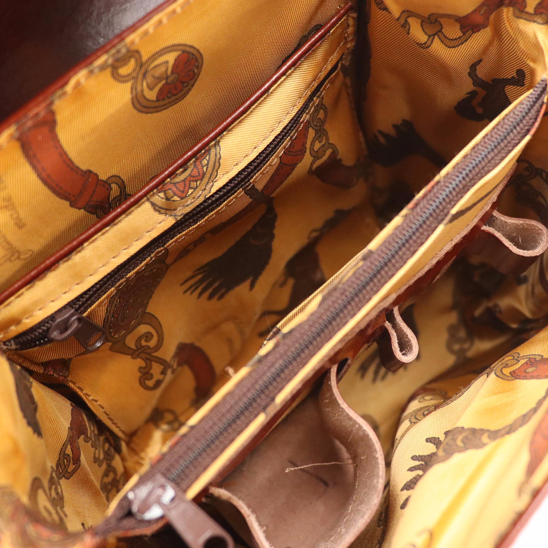 Alexander Two-Way Satchel in Embossed Glazed Leather