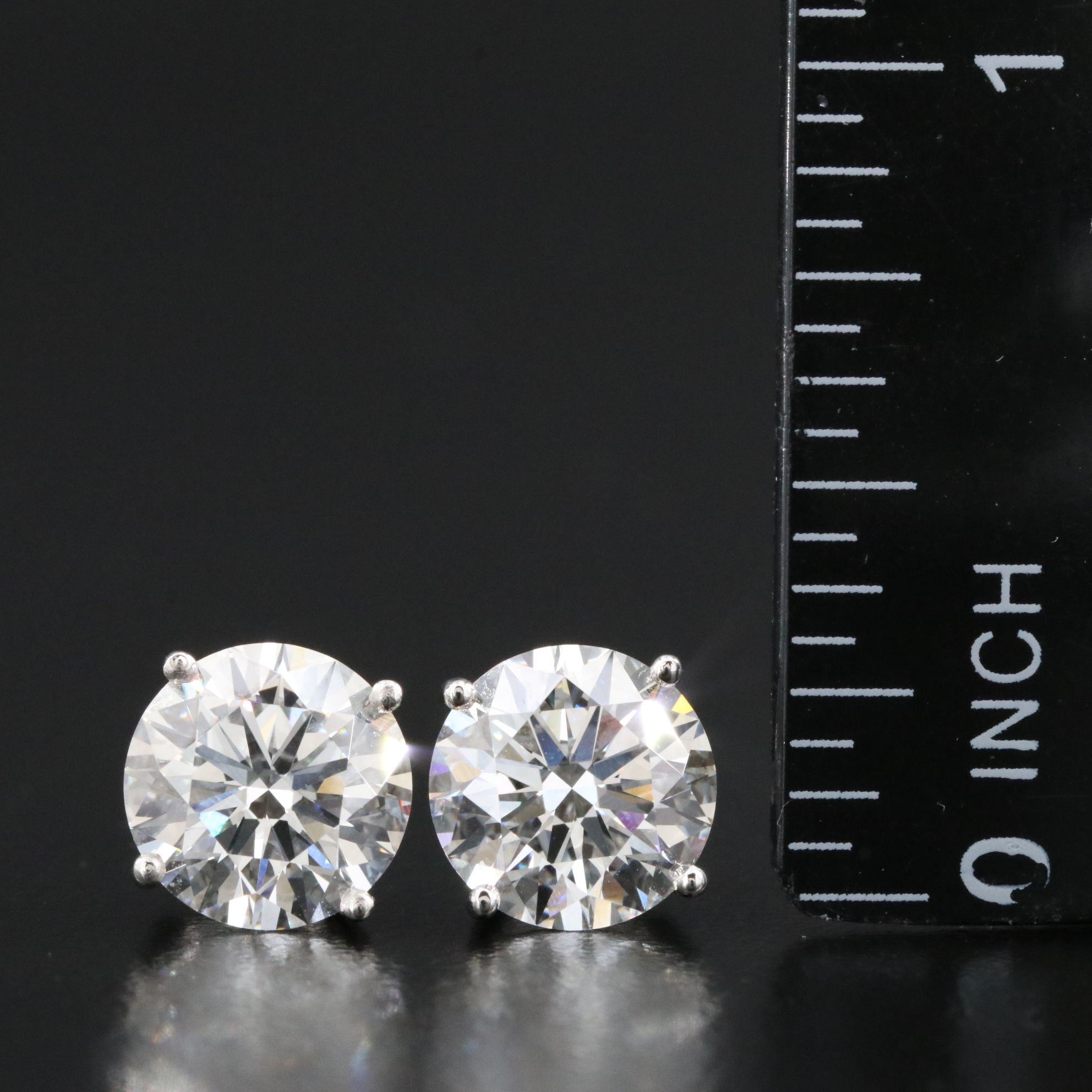 Platinum 5.17 CTW Lab Grown Diamond Stud Earrings with IGI Reports