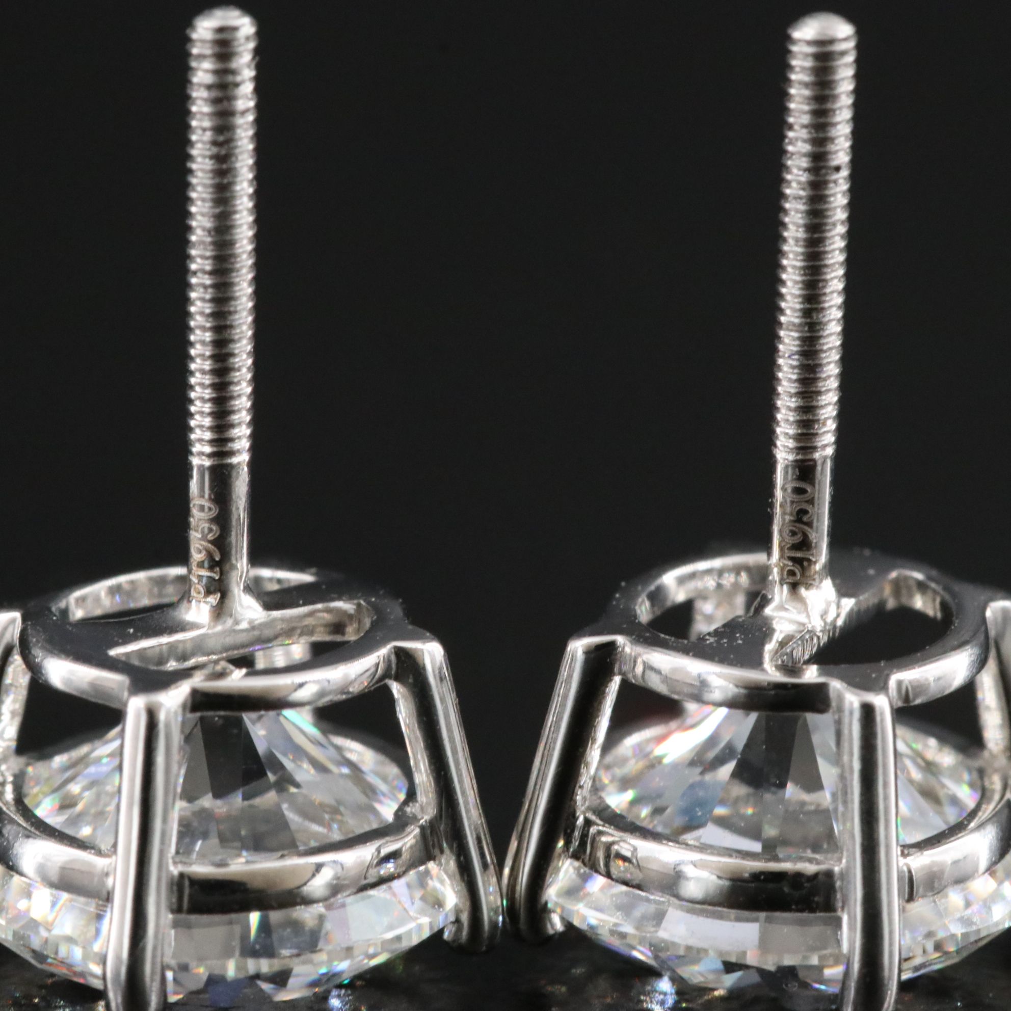 Platinum 5.17 CTW Lab Grown Diamond Stud Earrings with IGI Reports
