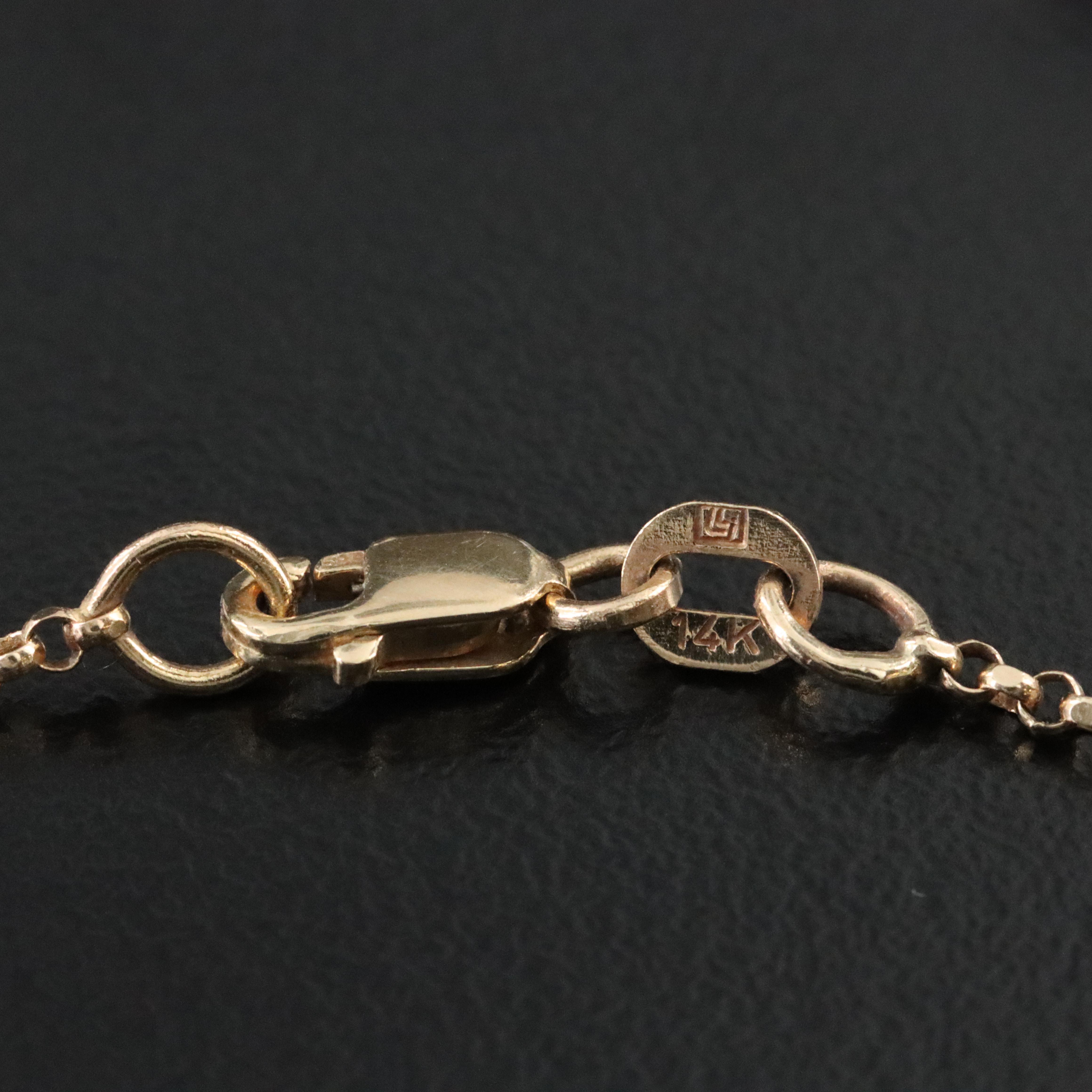 14K Pearl Station Necklace