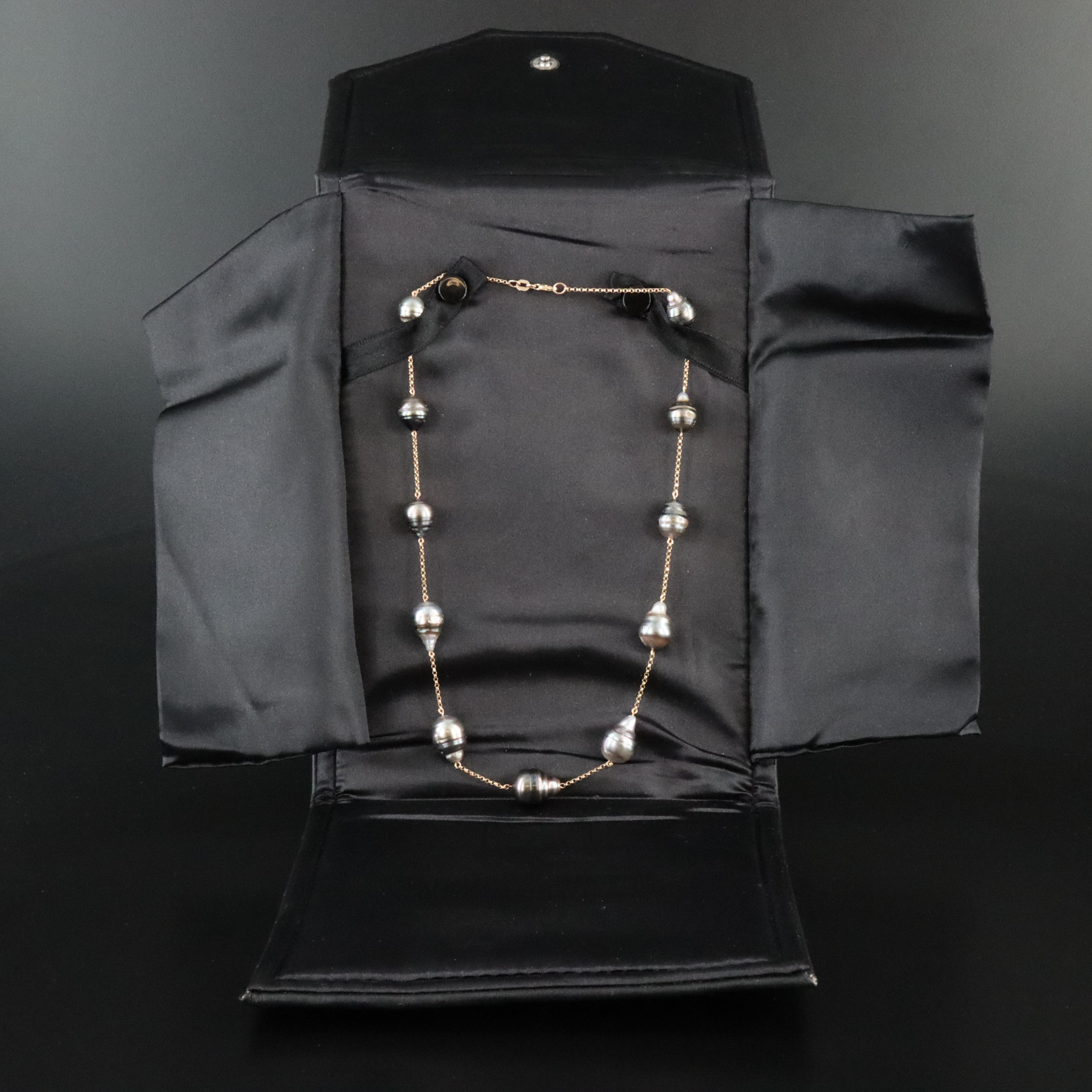 14K Pearl Station Necklace