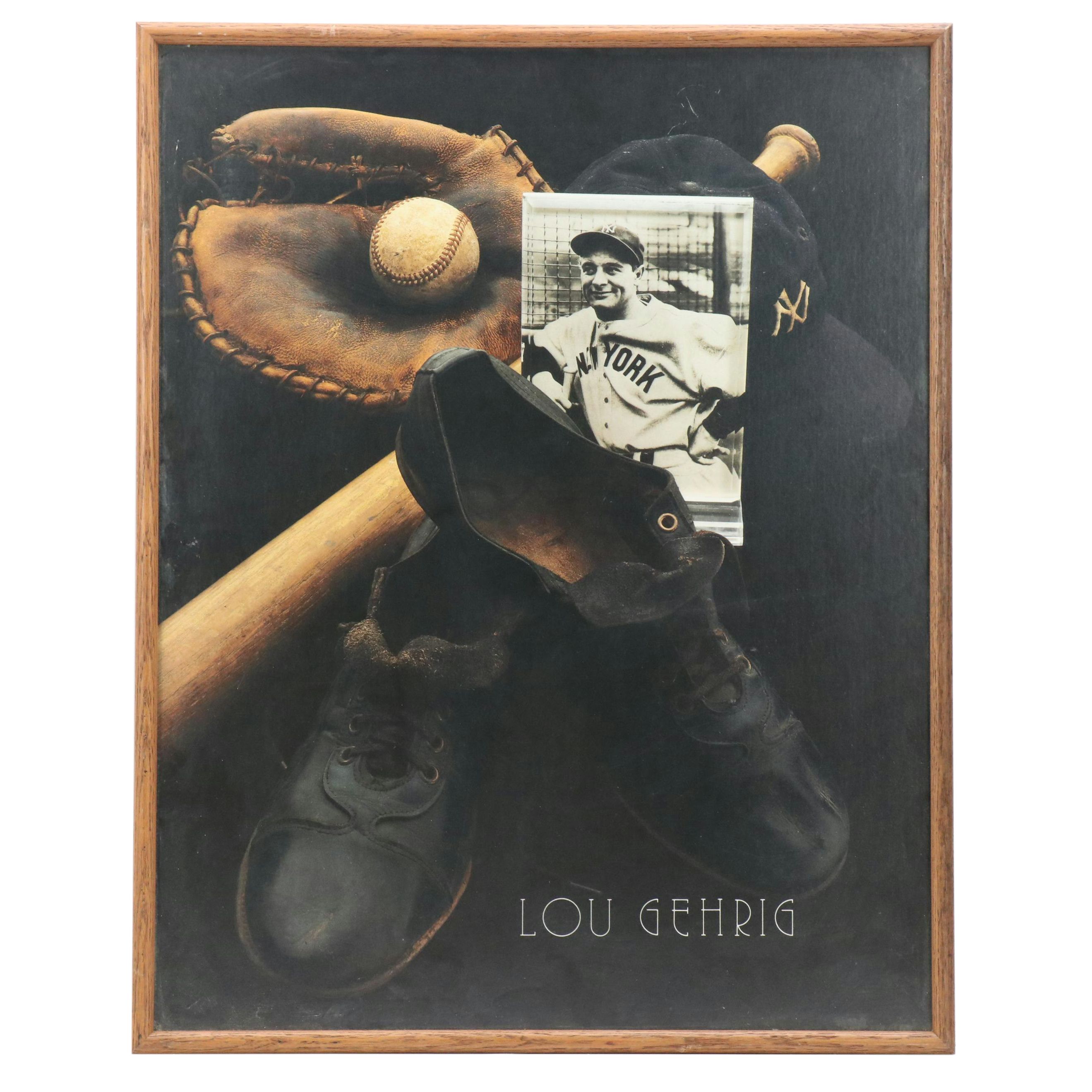 Lou Gehrig Offset Lithograph Poster