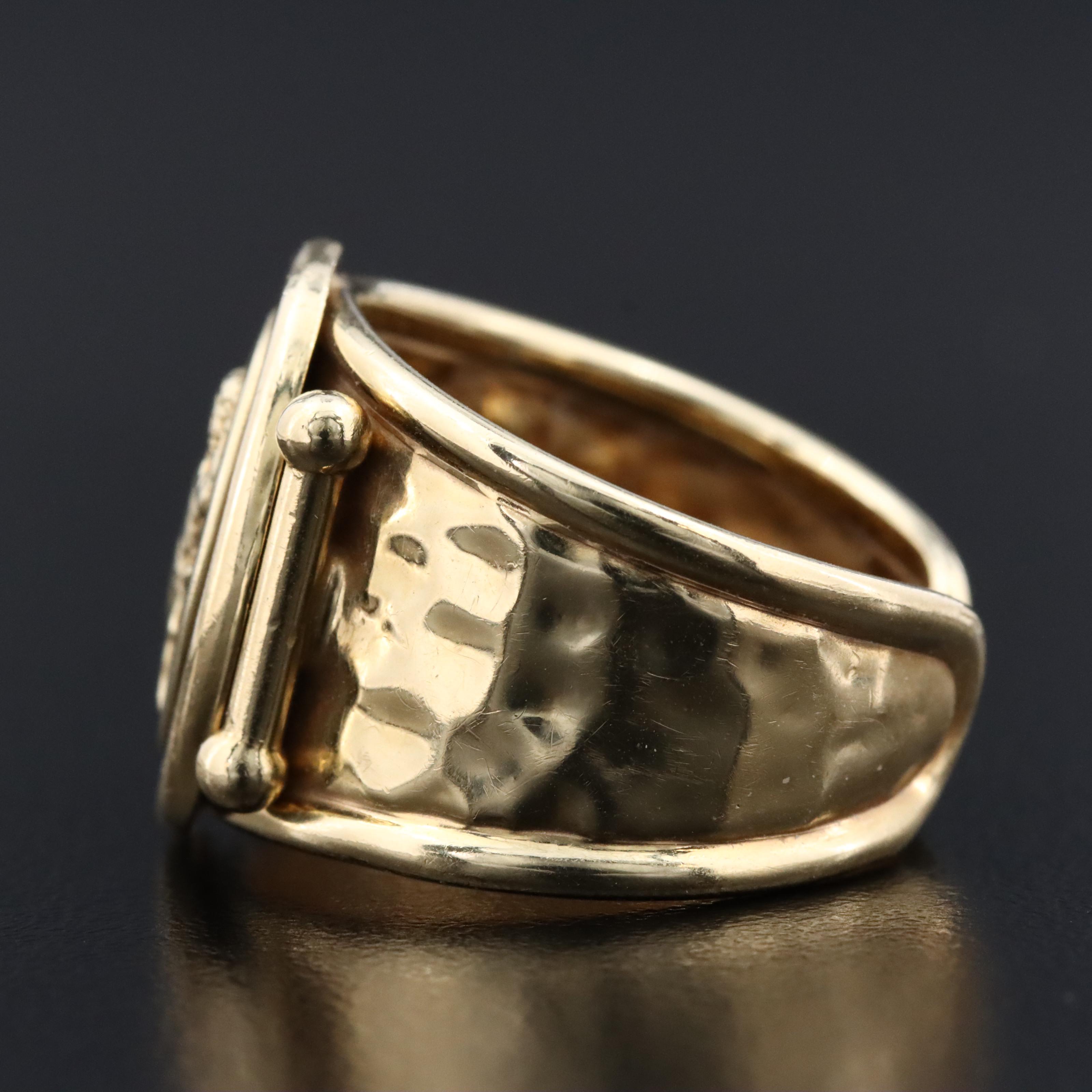 14K Cherub Ring