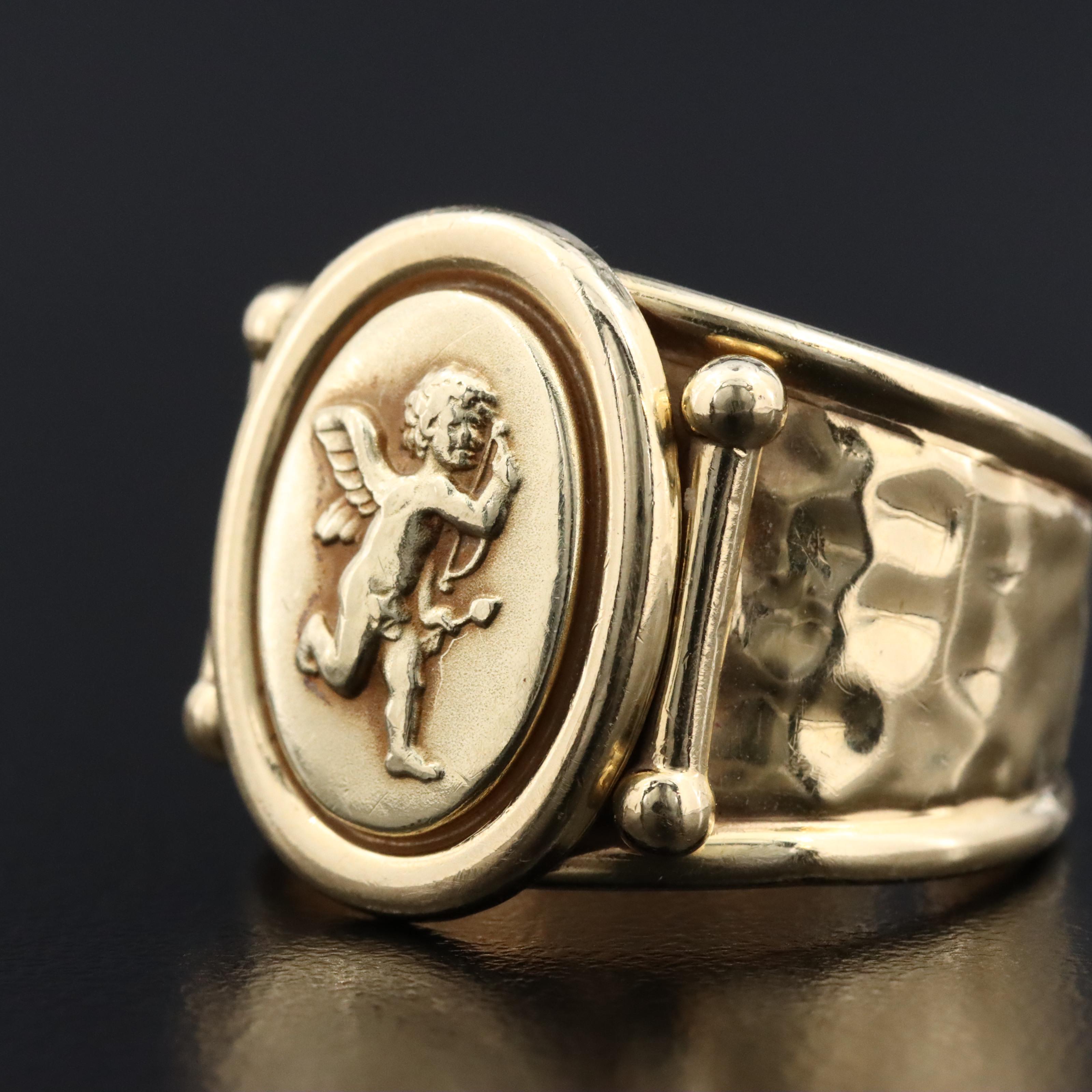 14K Cherub Ring