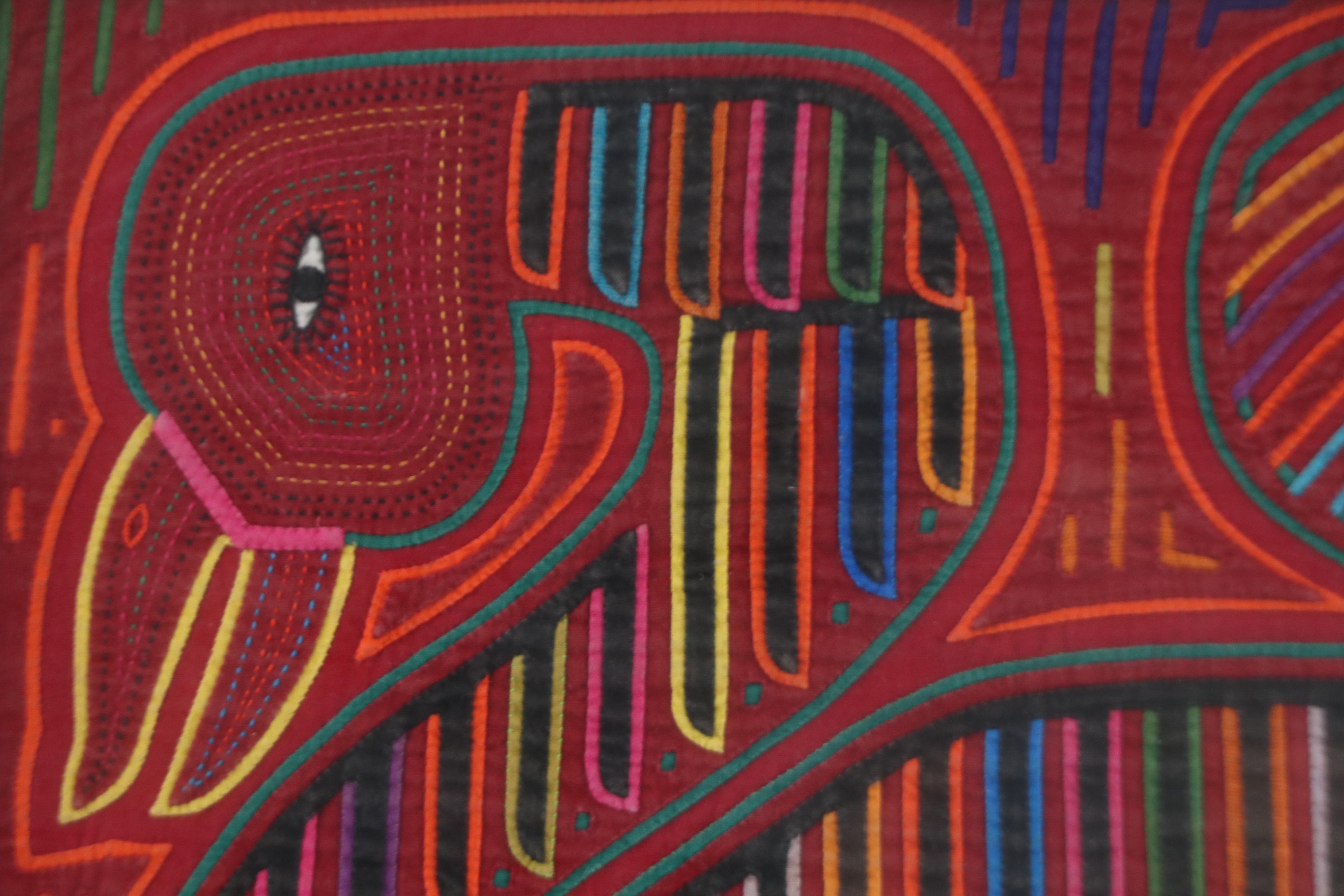 Kuna Mola Textile Folk Art of Bird, Late 20th/Early 21st Century