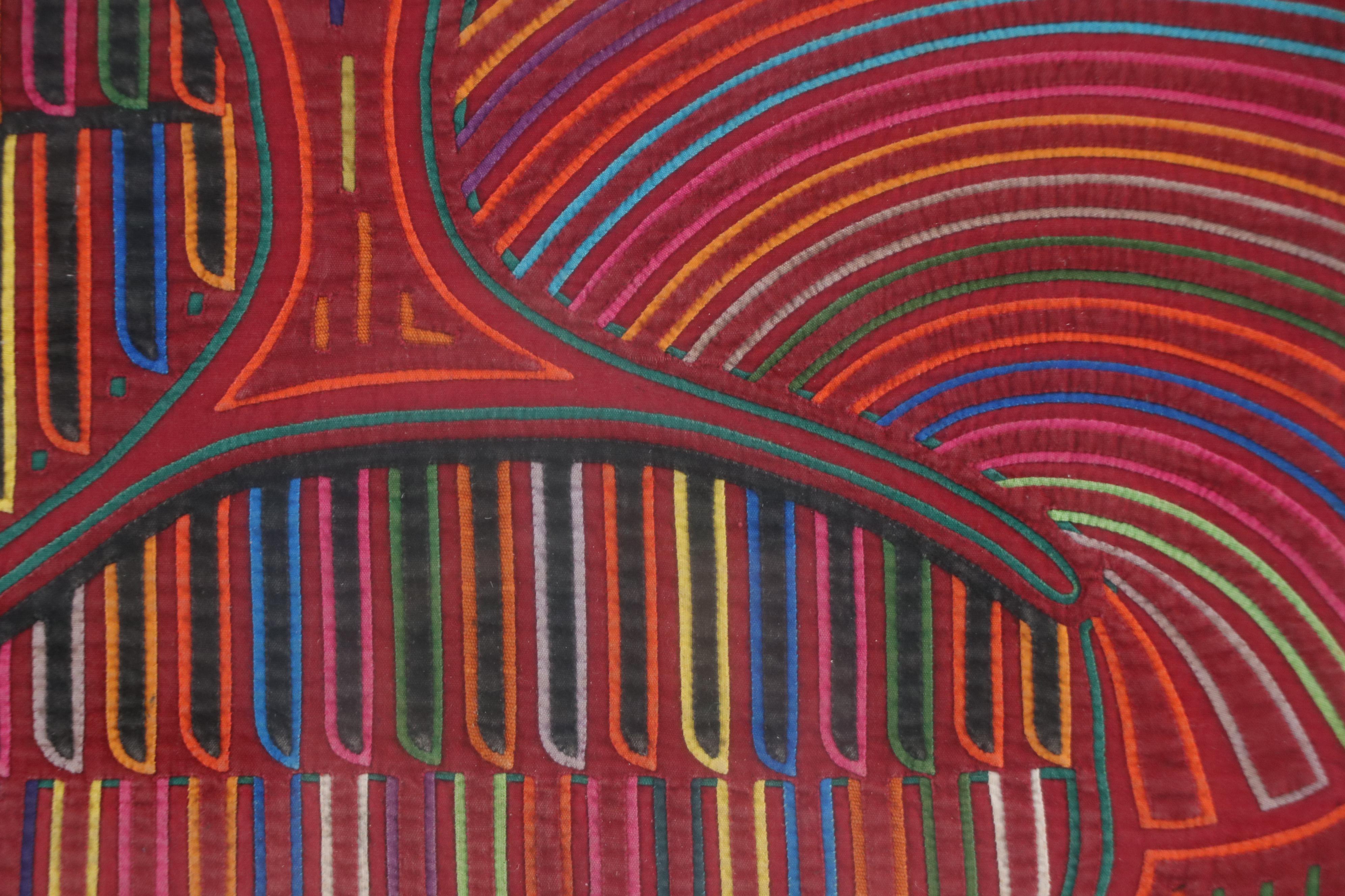 Kuna Mola Textile Folk Art of Bird, Late 20th/Early 21st Century