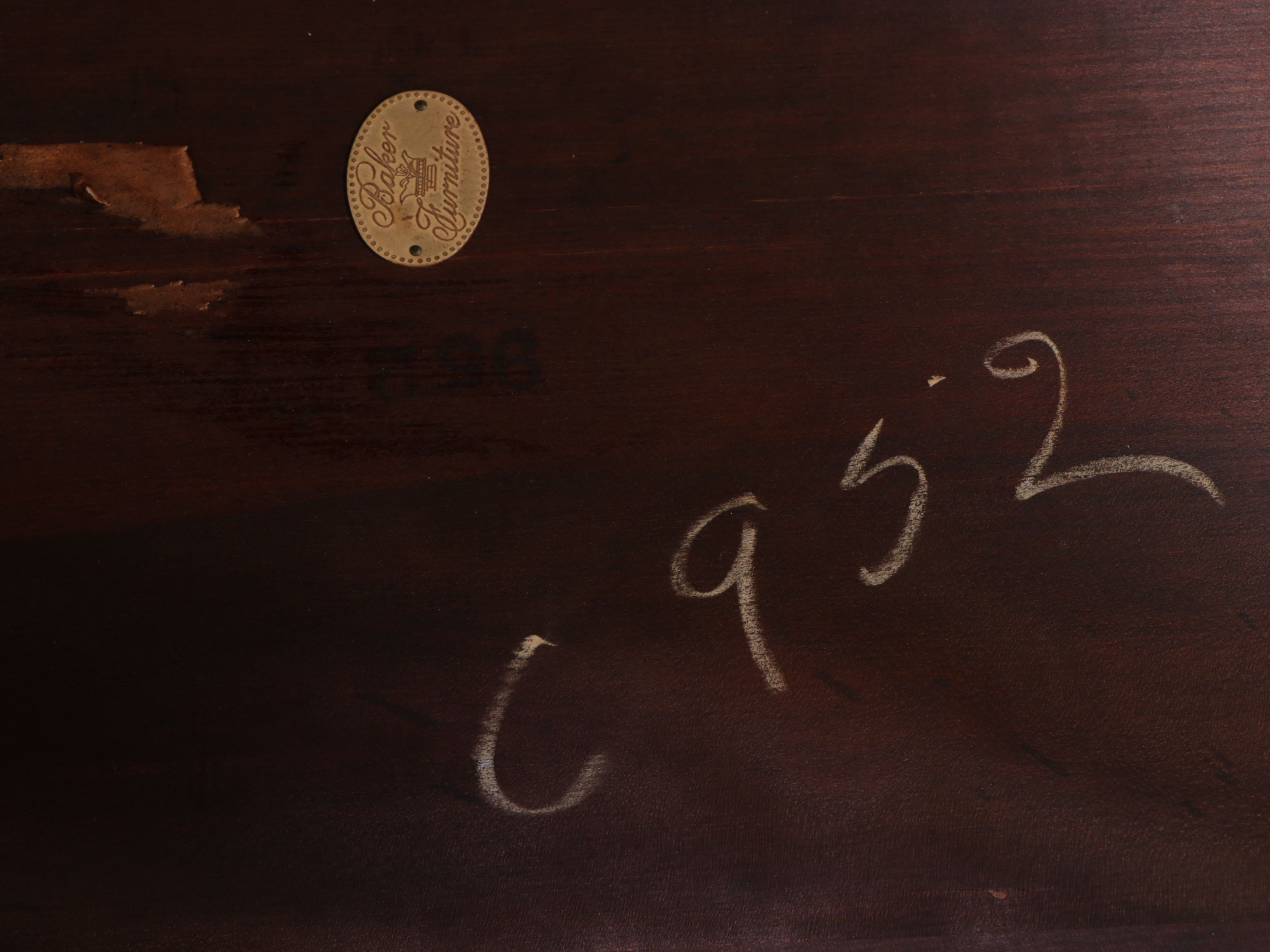 Pair of Baker Furniture Empire Style Burl Wood and Walnut End Tables