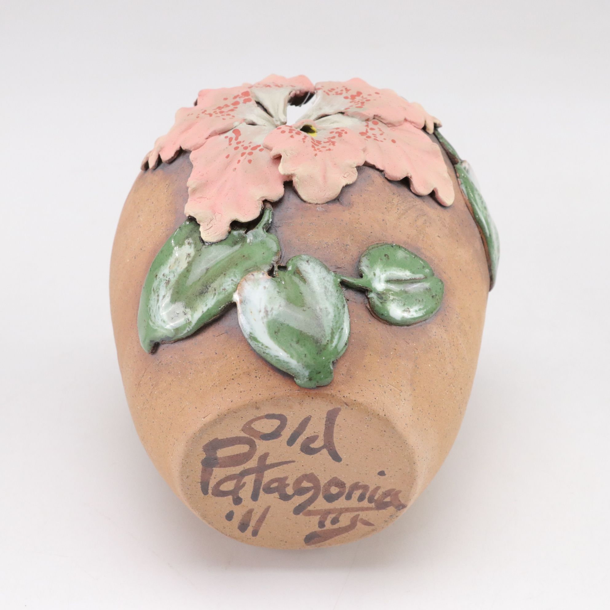 Old Patagonia Pottery Hibiscus, Iris and Violets on Vases