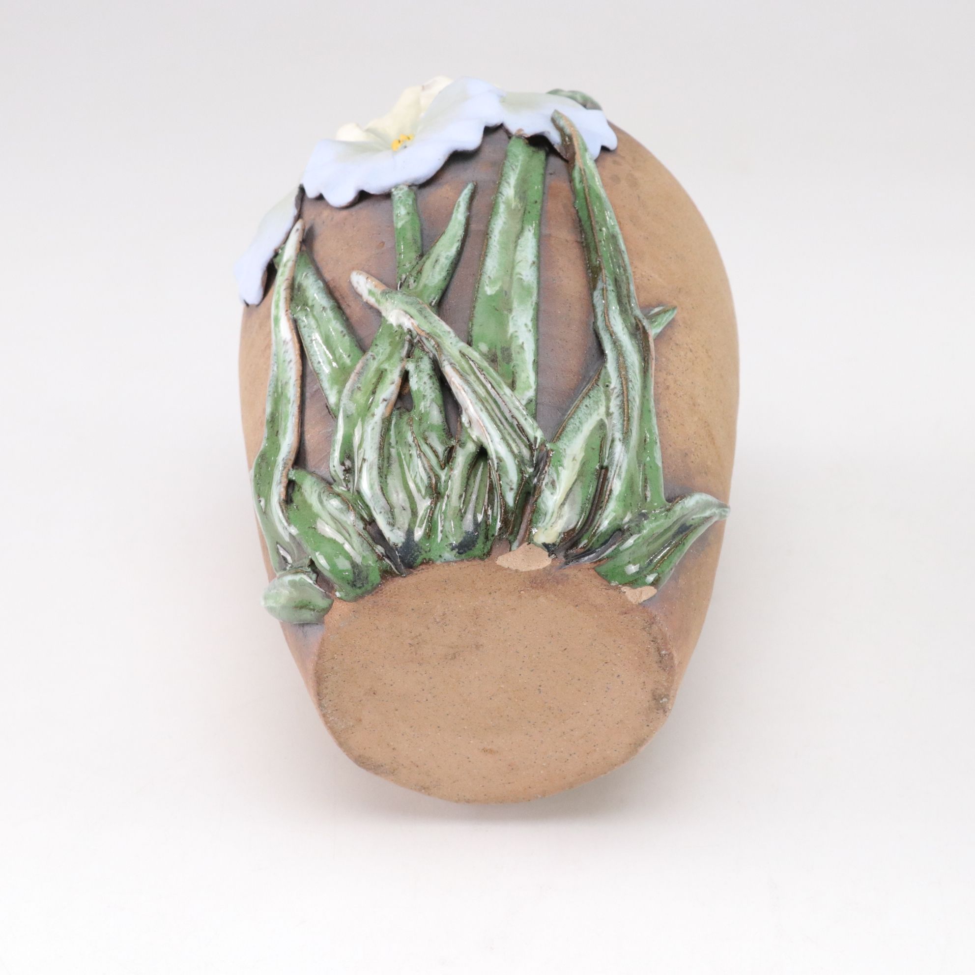 Old Patagonia Pottery Hibiscus, Iris and Violets on Vases