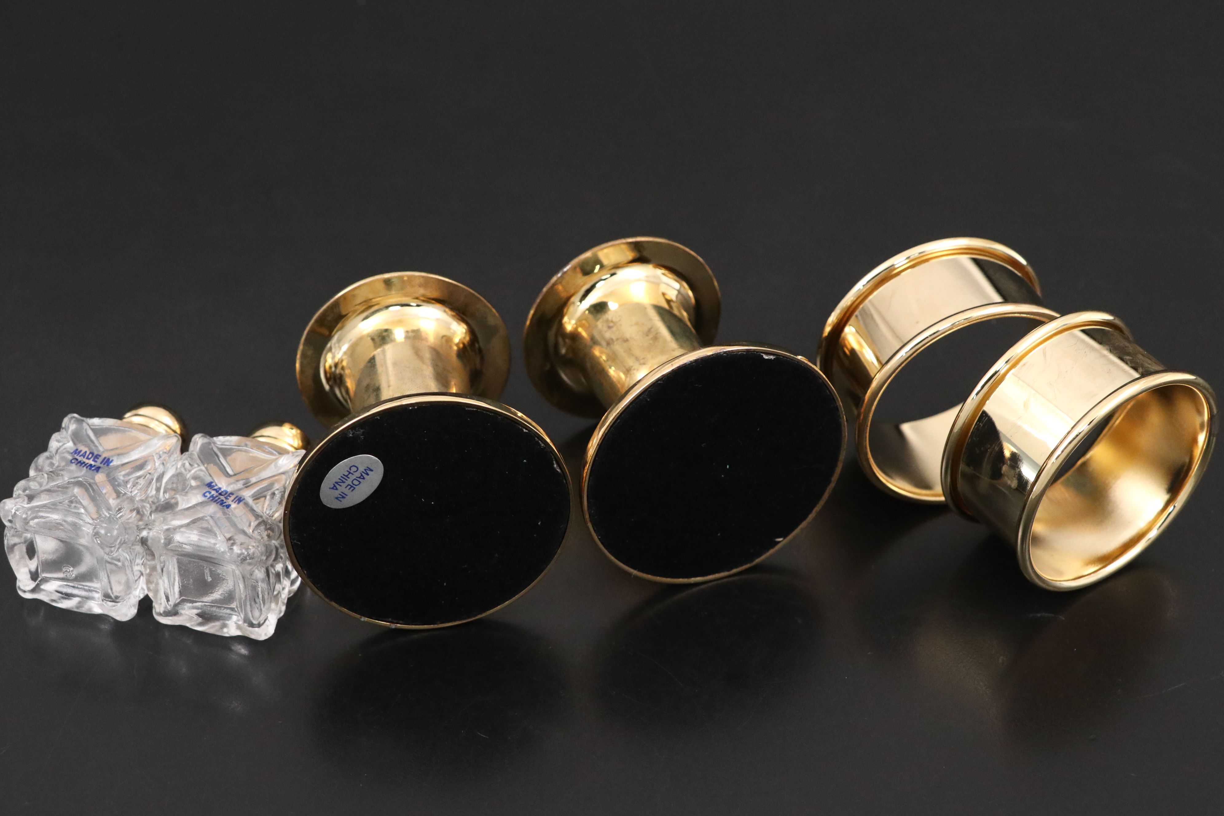 International Gold Electroplate Flatware Set with Other Table Accessories