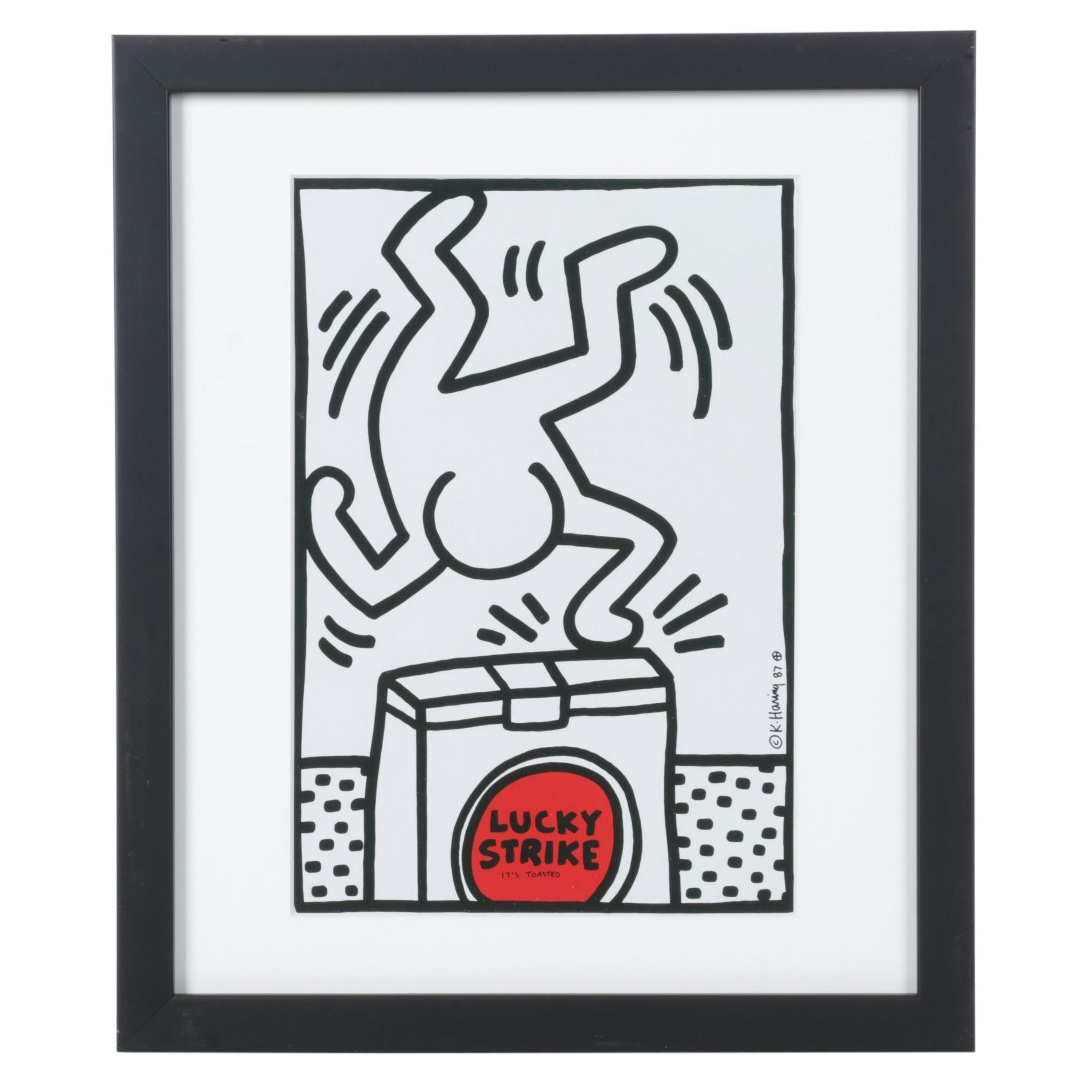Offset Lithograph after Keith Haring Poster for Lucky Strike