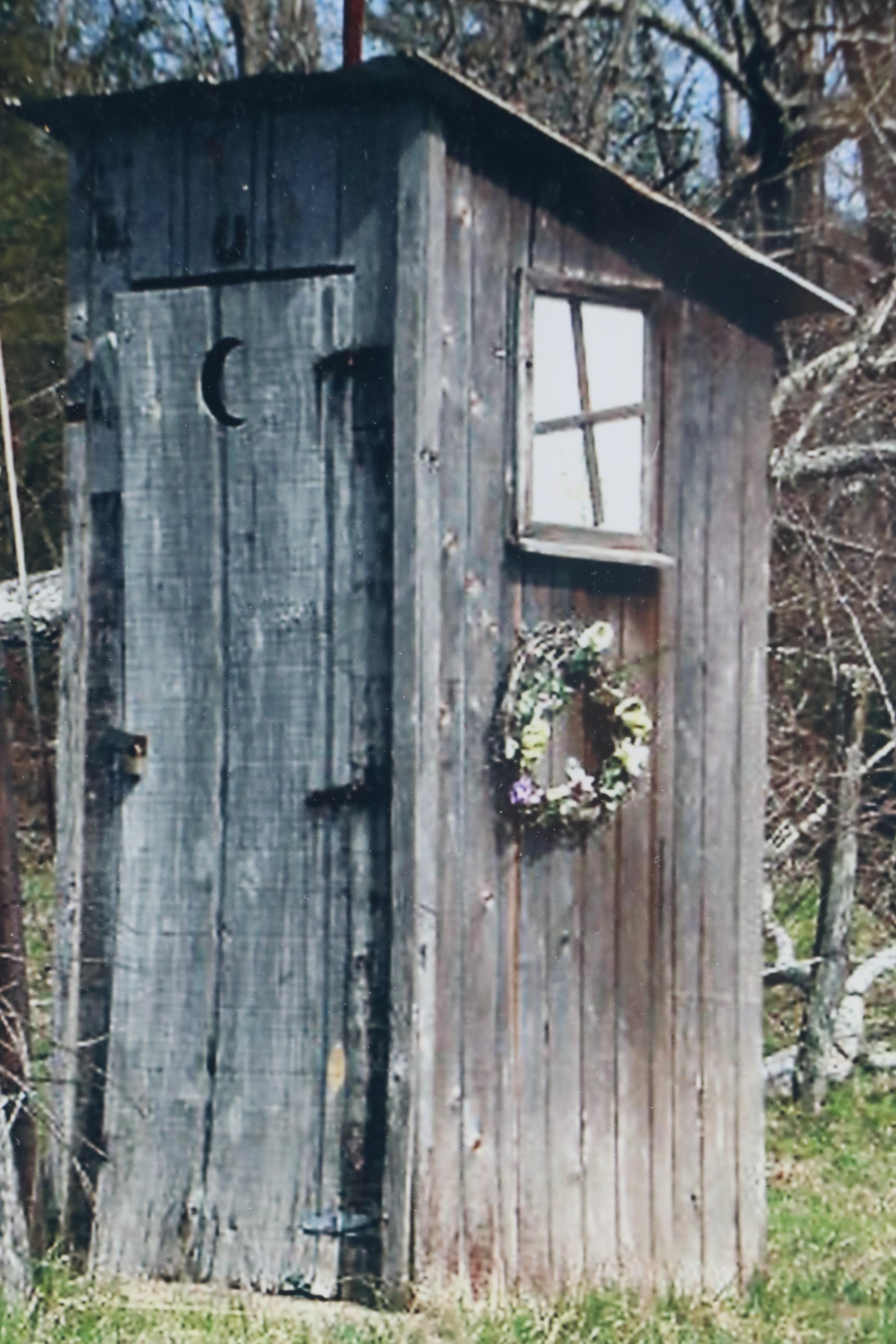 Digital Photograph of Wooden Outhouse, Circa 2010