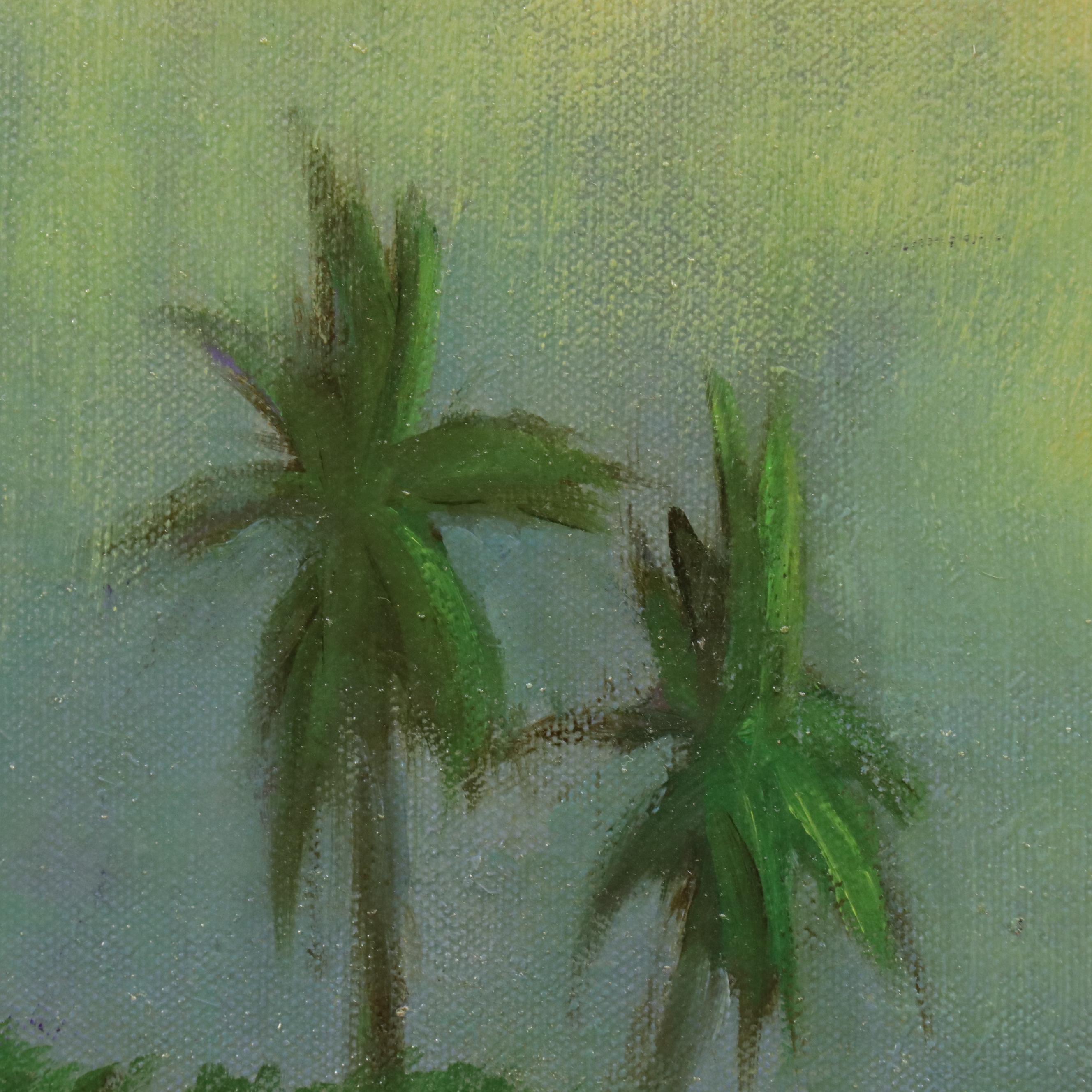 R. Michael Shannon Oil Painting of Coastal Landscape