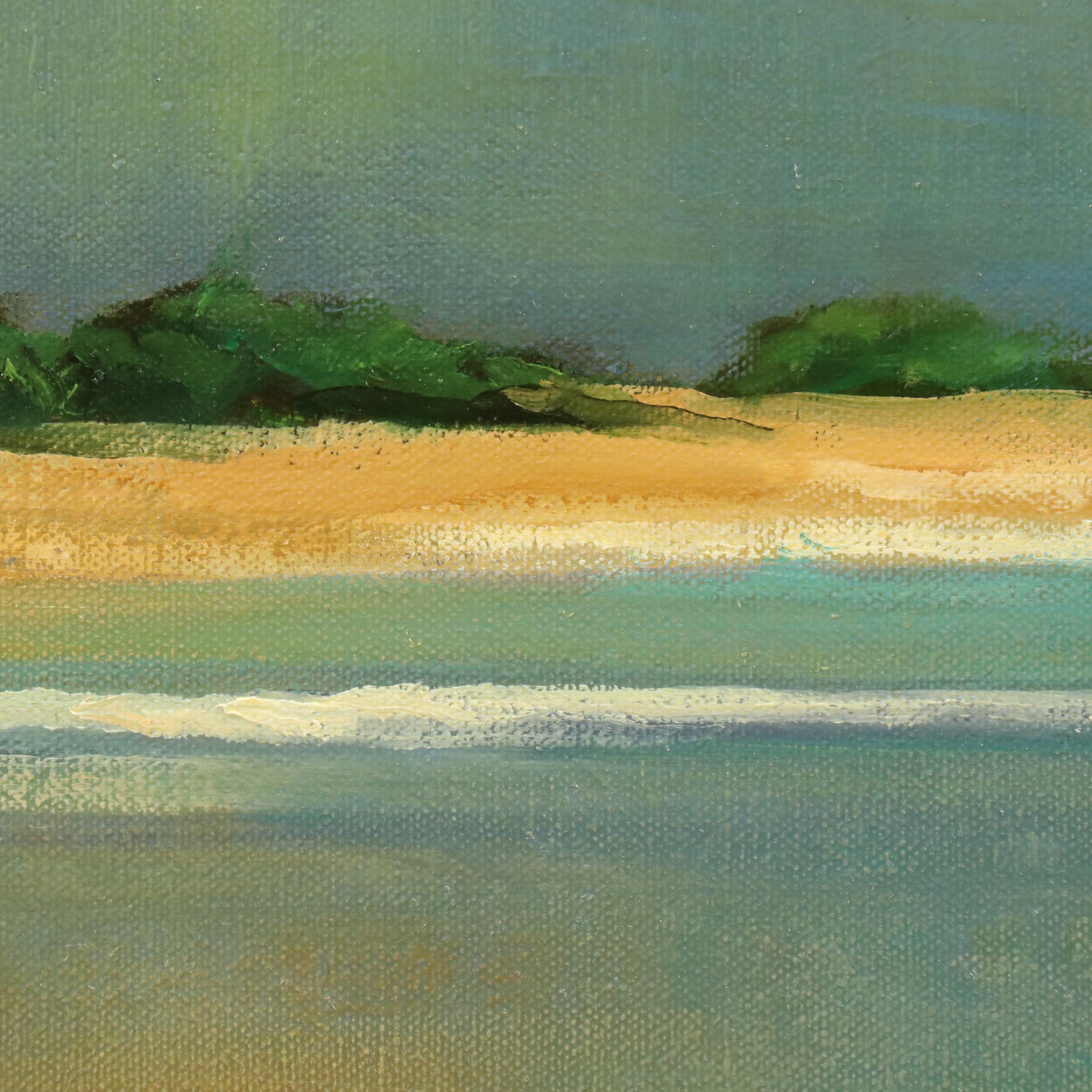 R. Michael Shannon Oil Painting of Coastal Landscape