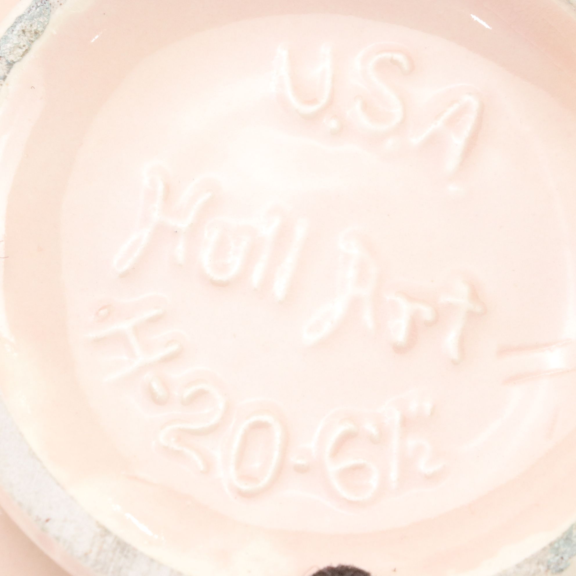 Hull Art Pottery "Magnolia Pink" Glossy Tea Set with Gilt Trim, 1940s