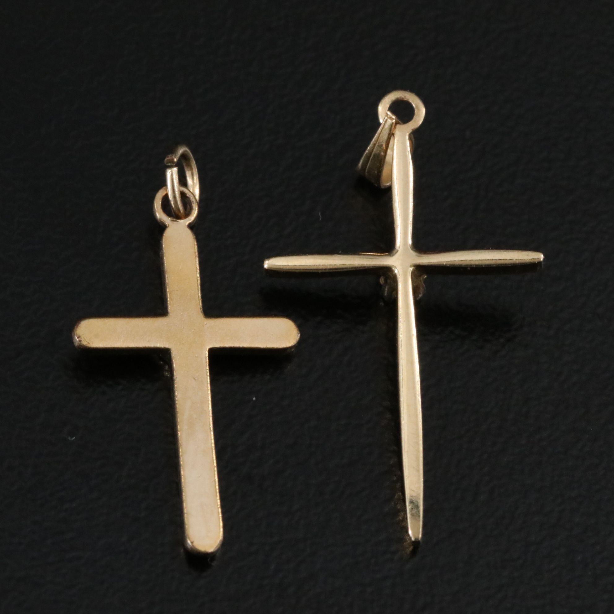 14K Diamond Cross Pendants