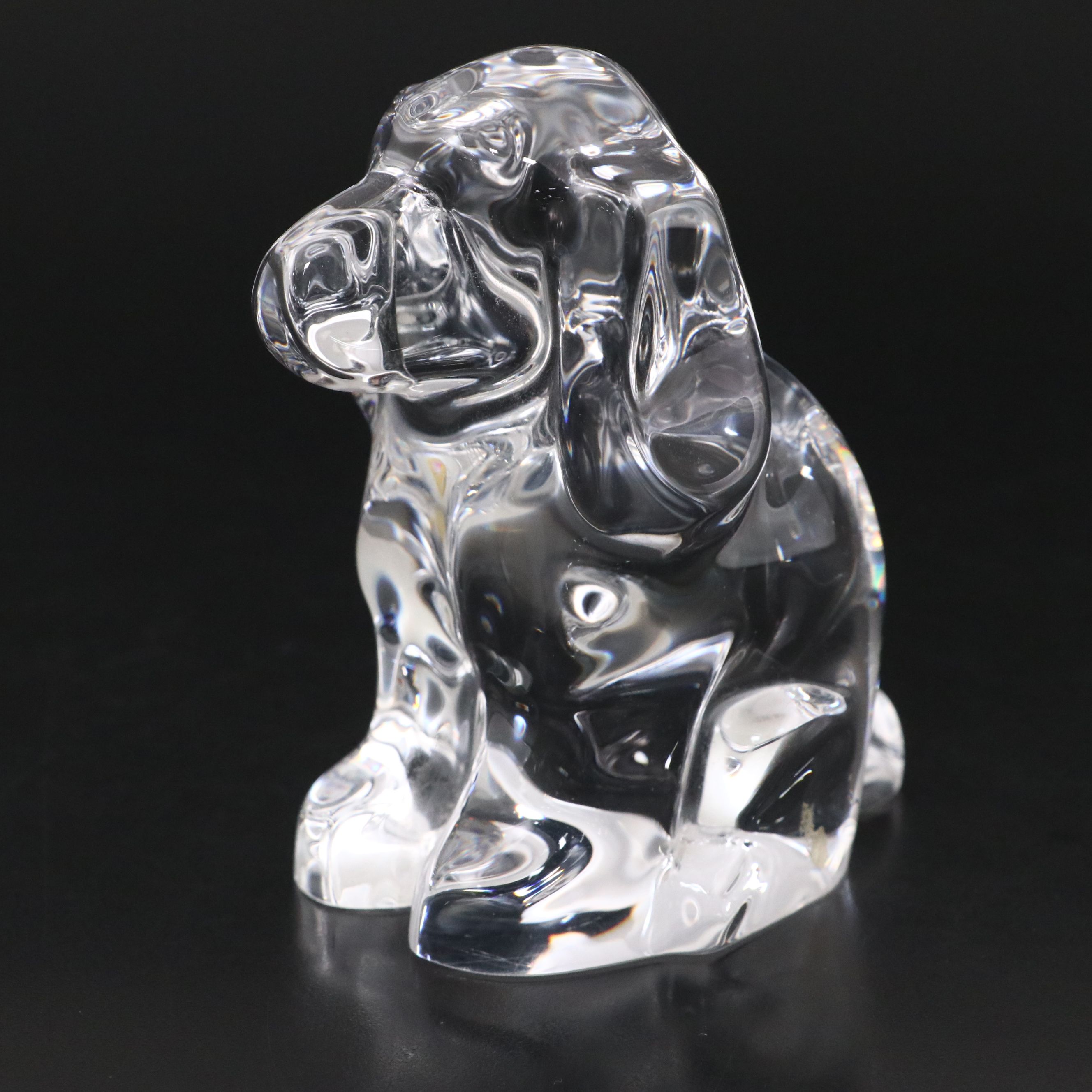 Orrefors Crystal Dog Figurine
