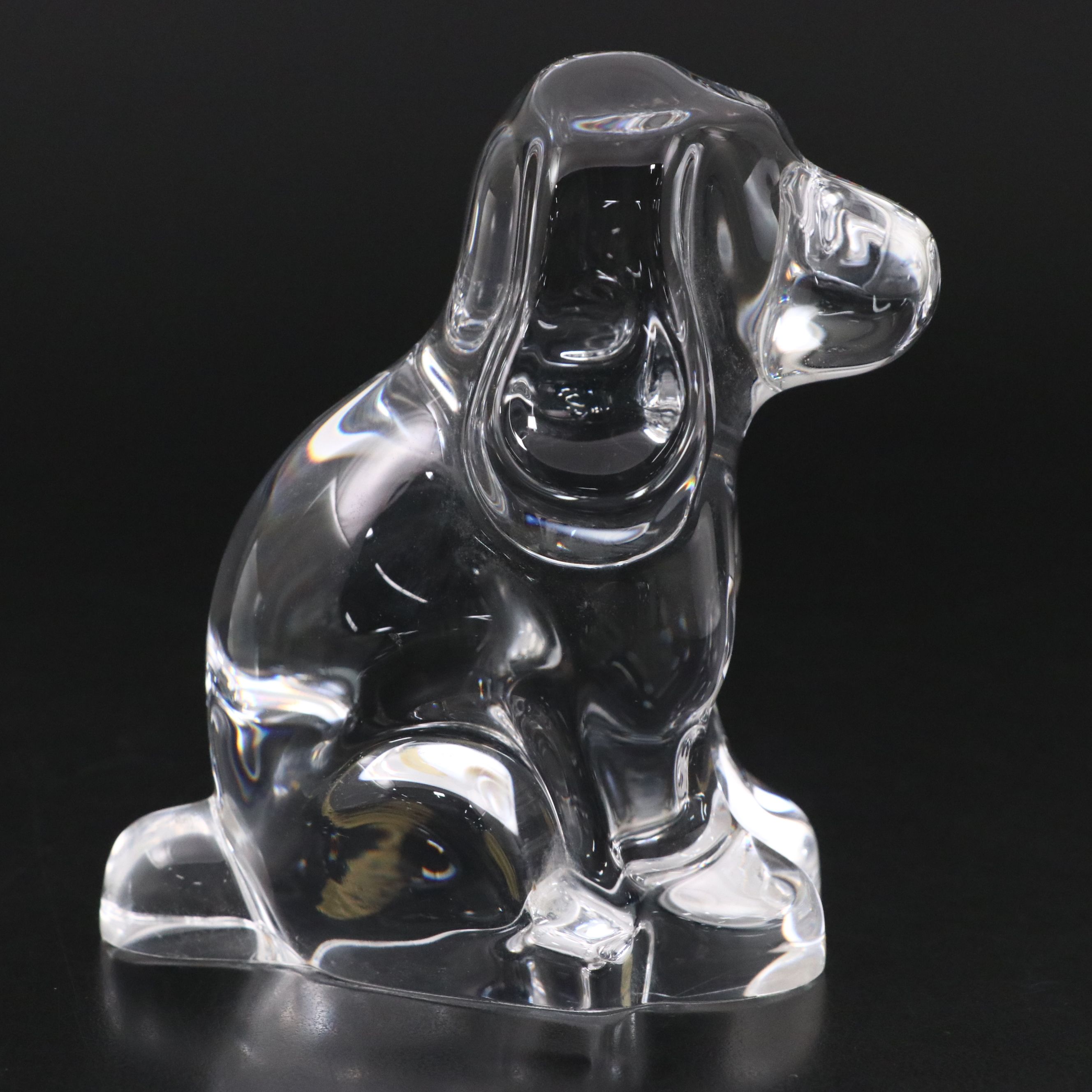 Orrefors Crystal Dog Figurine
