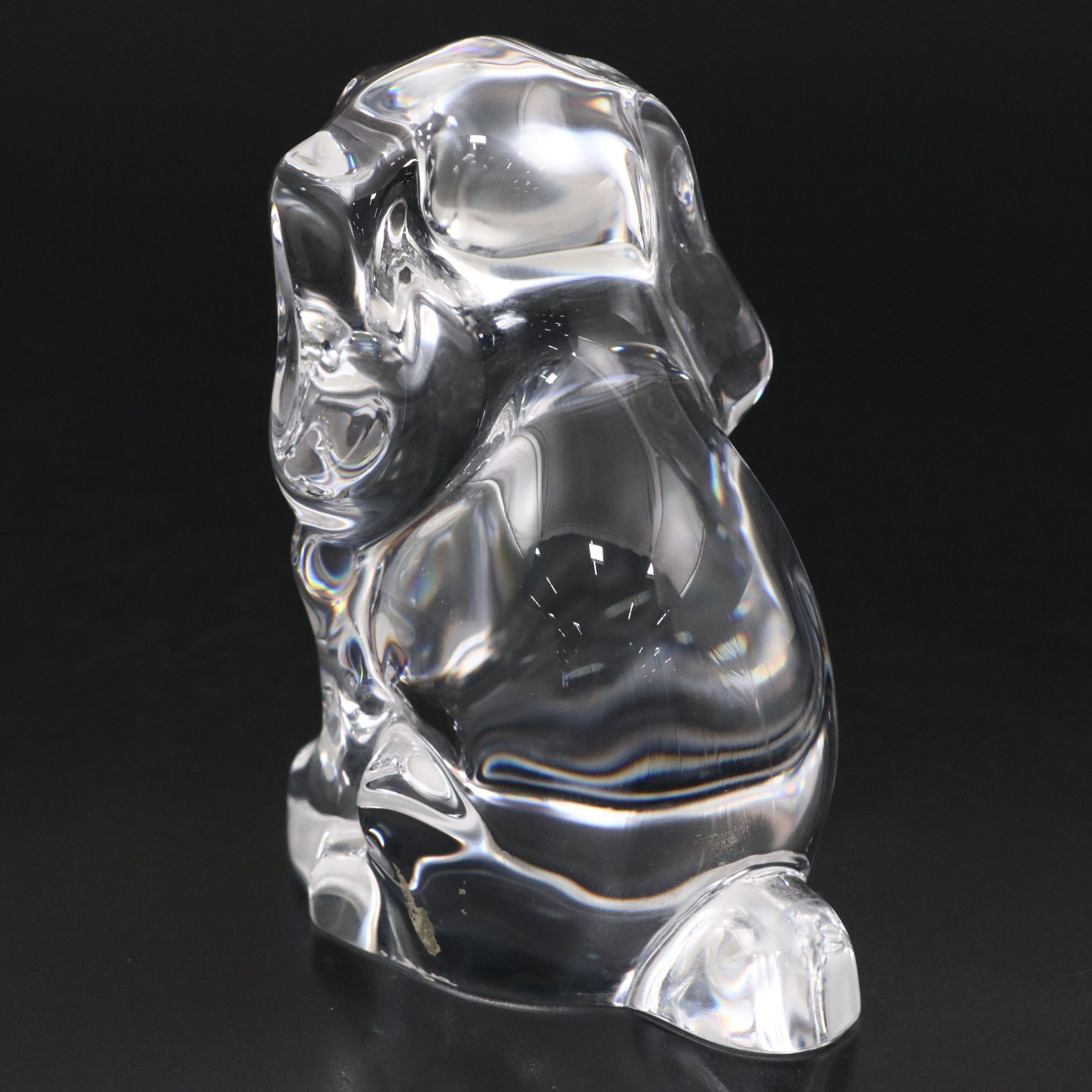 Orrefors Crystal Dog Figurine