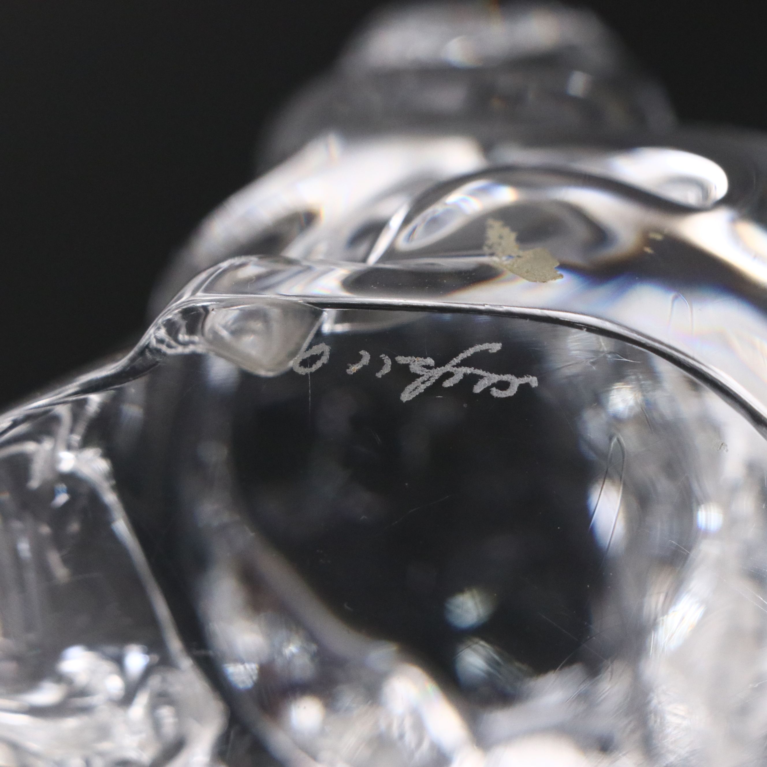 Orrefors Crystal Dog Figurine