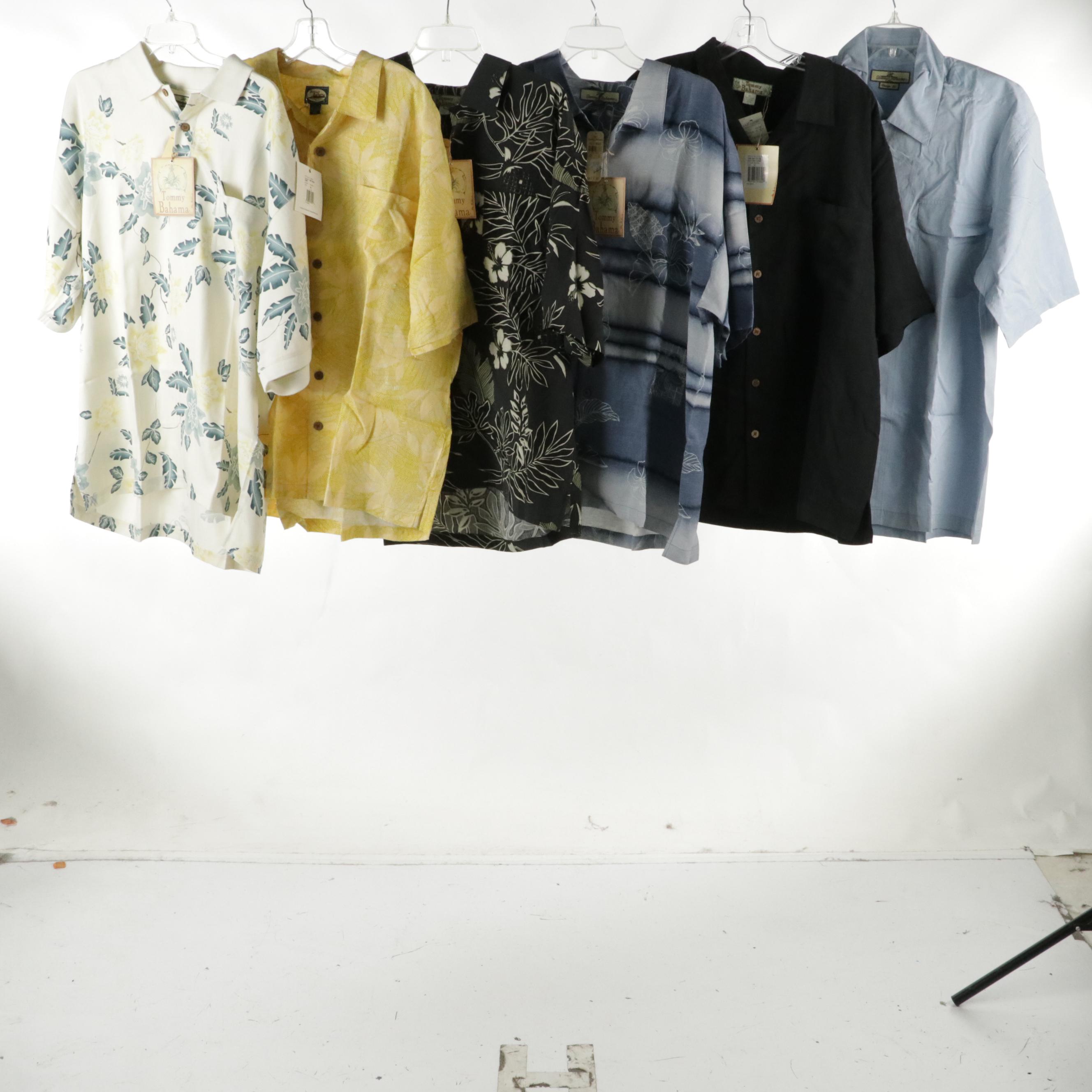 Men's Silk and Linen Polo & Button-Up's From Tommy Bahama W/ Other Swim Trunks