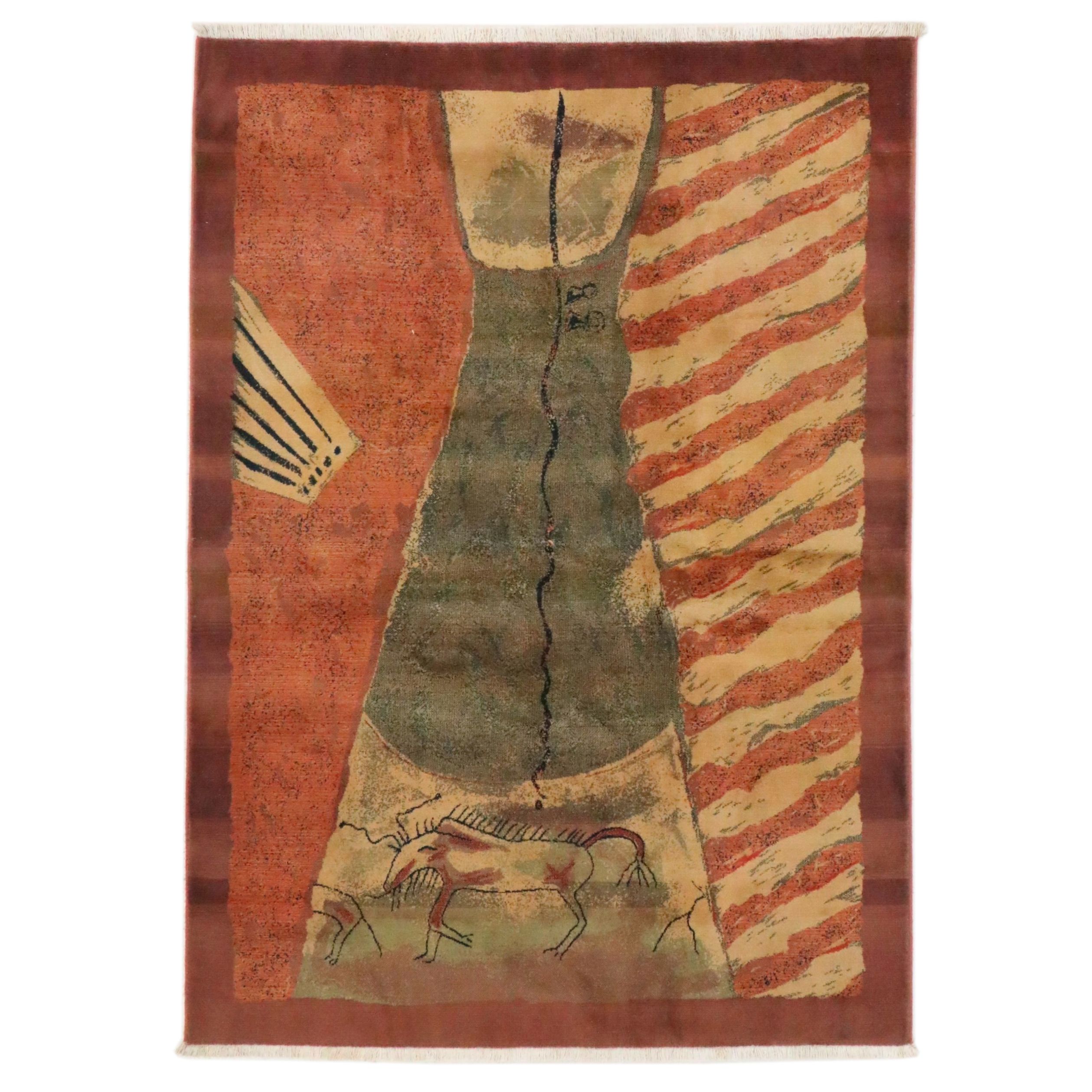 5'4 x 7'7 Machine Made Karastan Lascaux Collection Area Rug