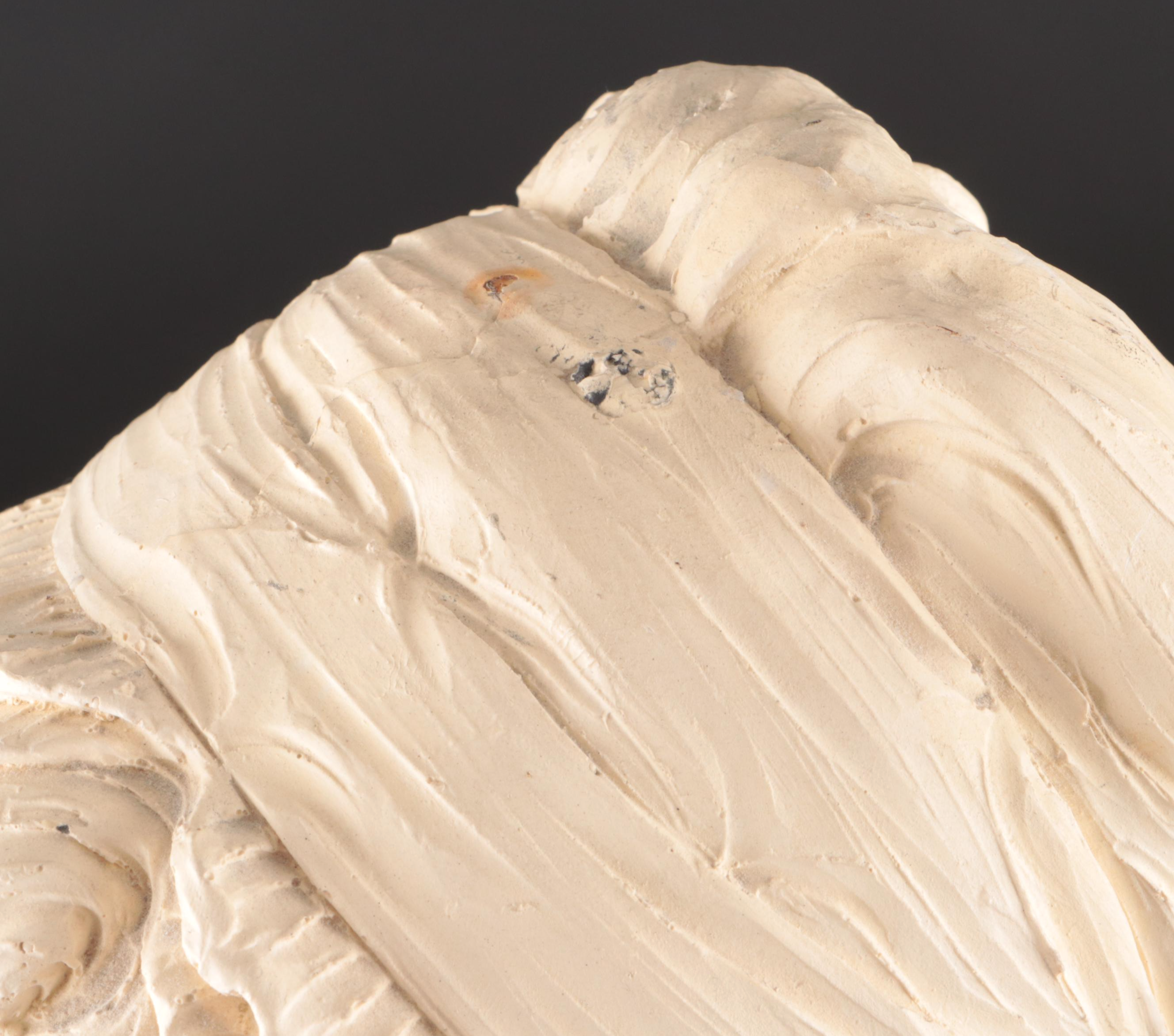 French Style Chalkware Bust of Young Girl After Grinam Niam