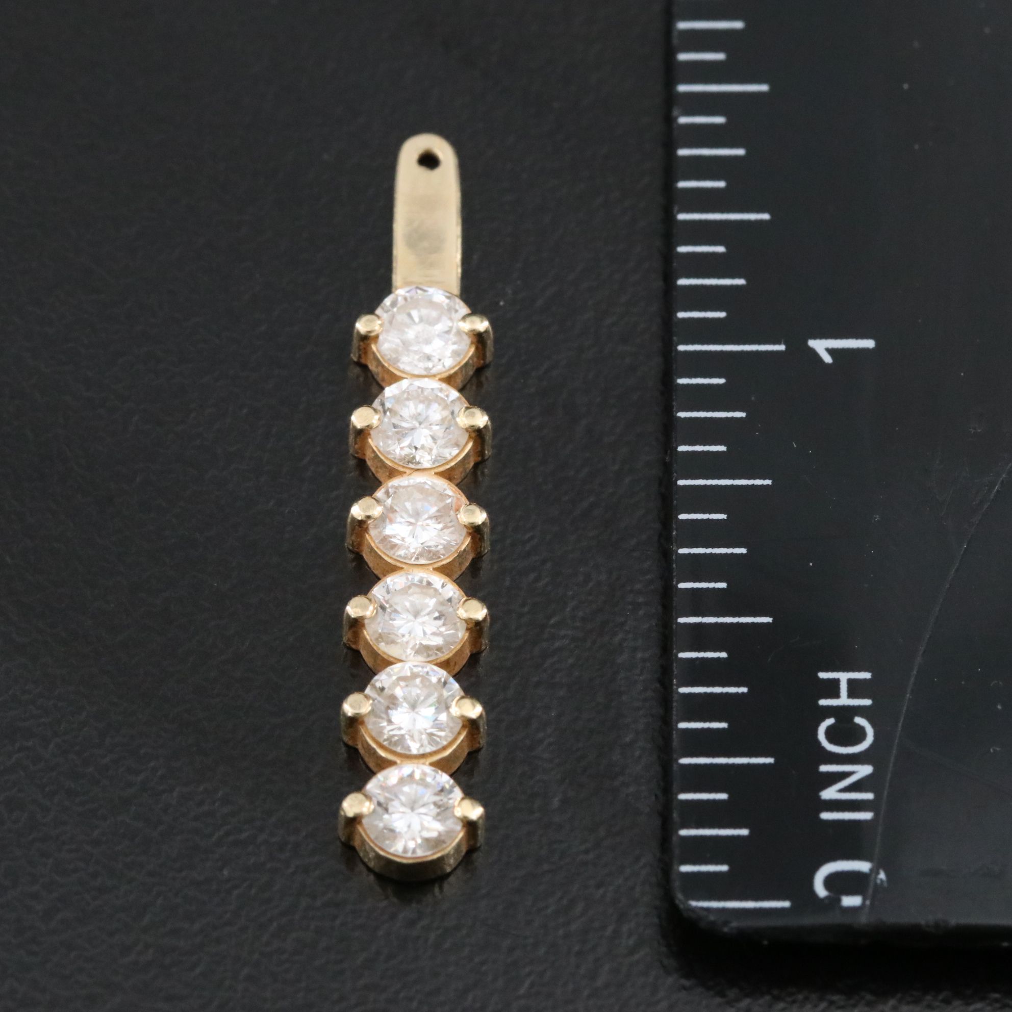 14K 1.50 CTW Diamond Bar Pendant