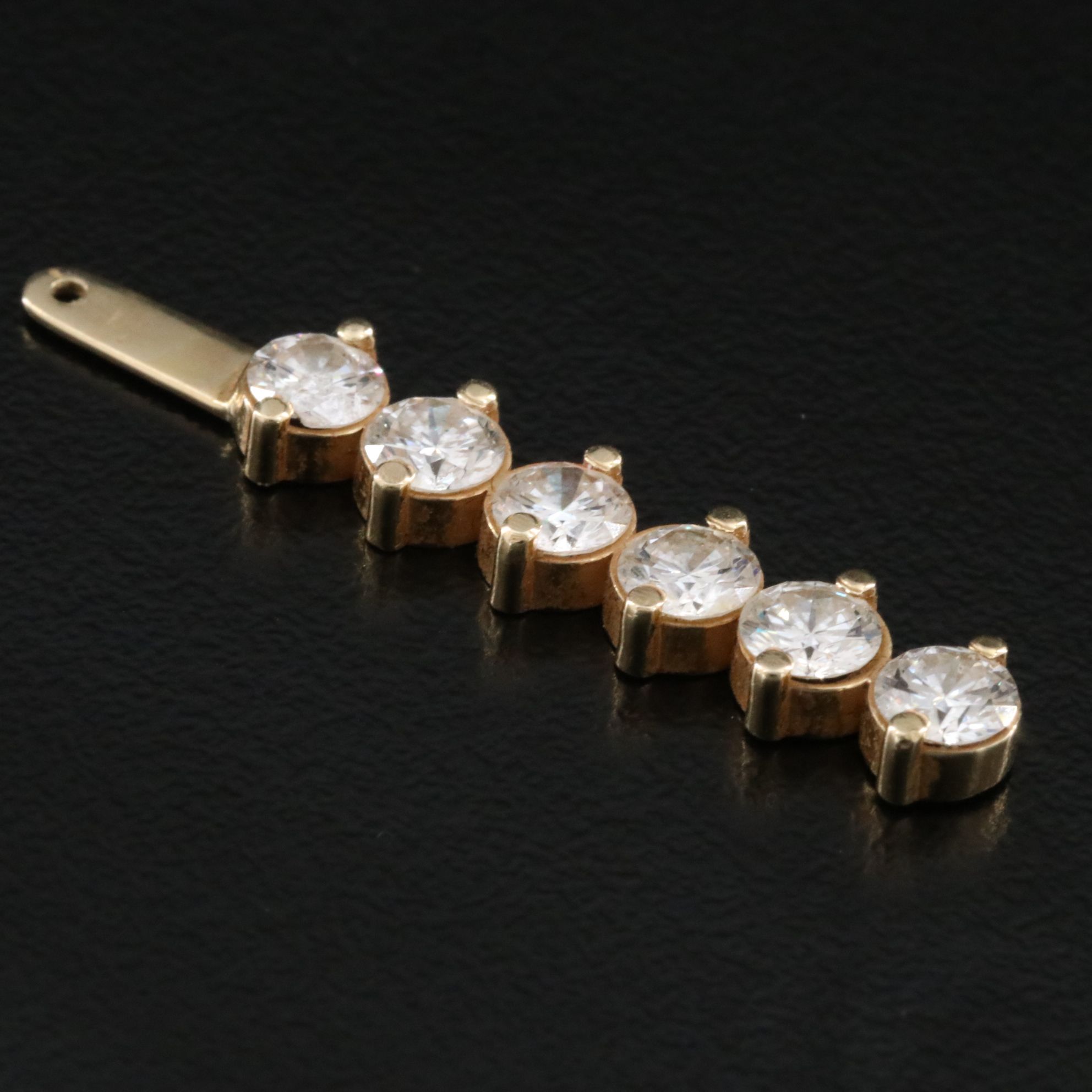 14K 1.50 CTW Diamond Bar Pendant