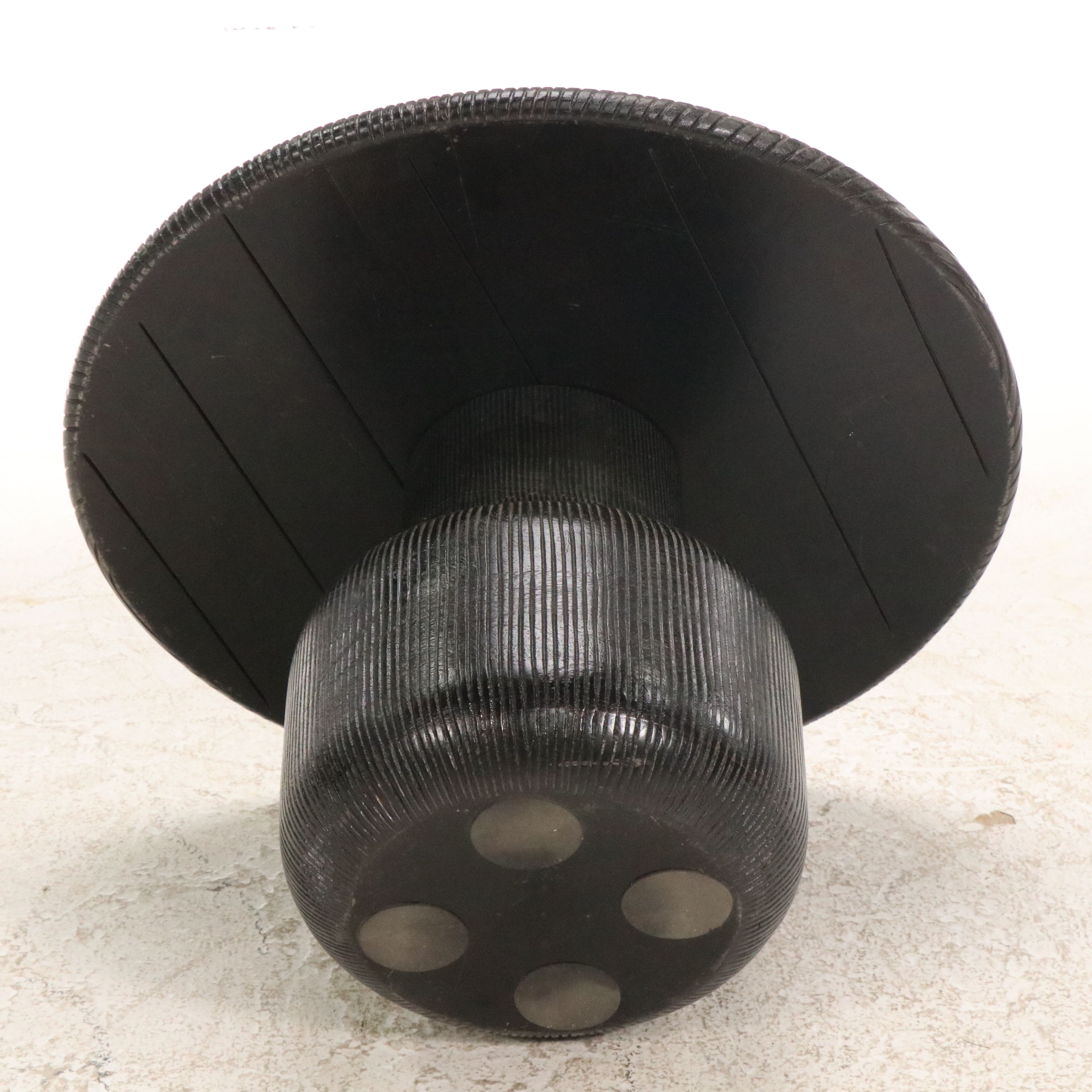 Contemporary Modern Ebonized Wood Coffee Table