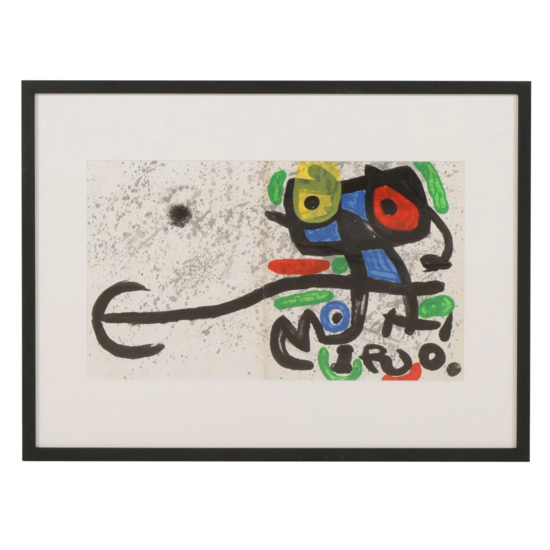 Joan Miró Color Lithograph Cover of "Derrière le Miroir," 1970