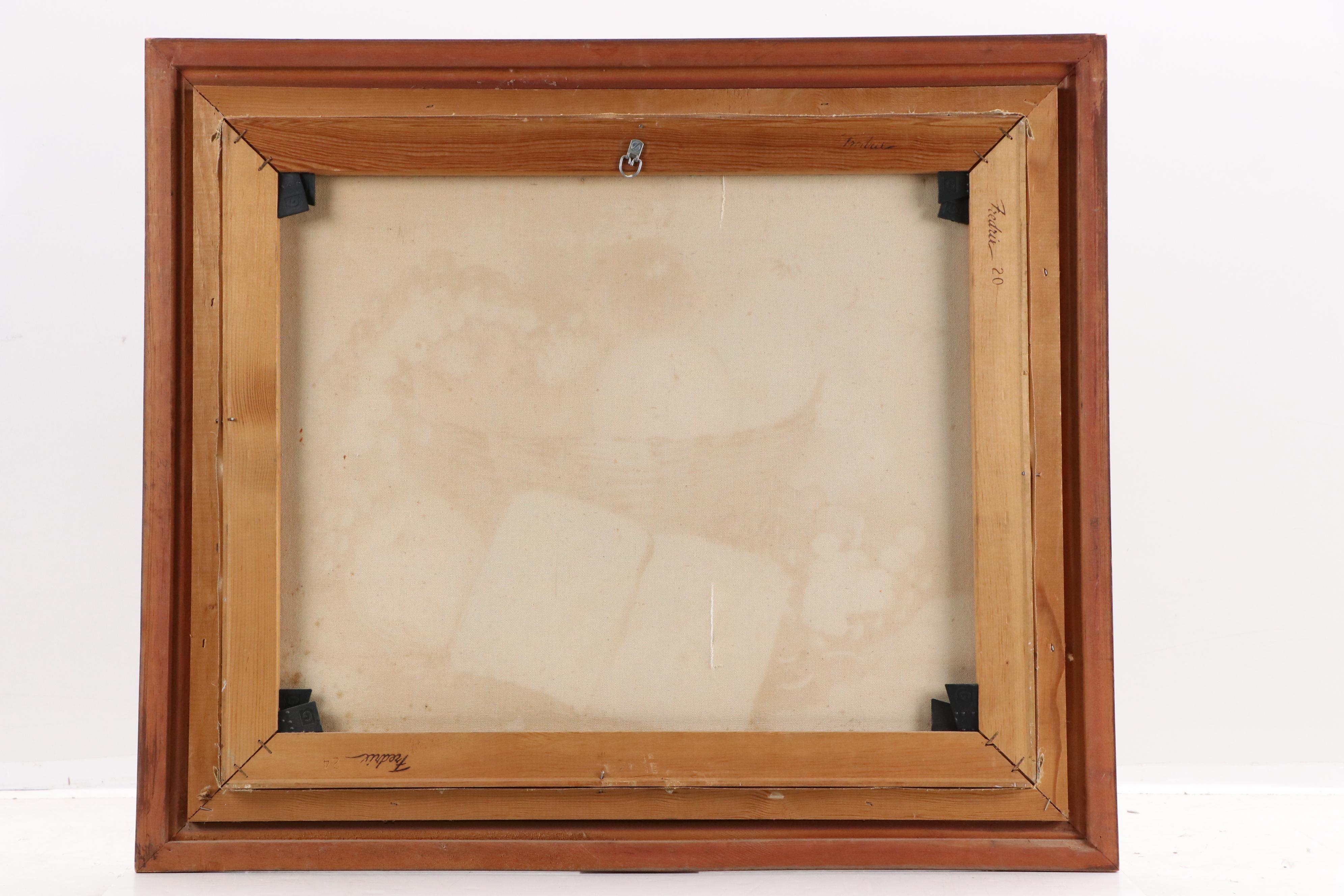 W. Young Oil Painting of Still Life With Fruit, Mid-20th Century