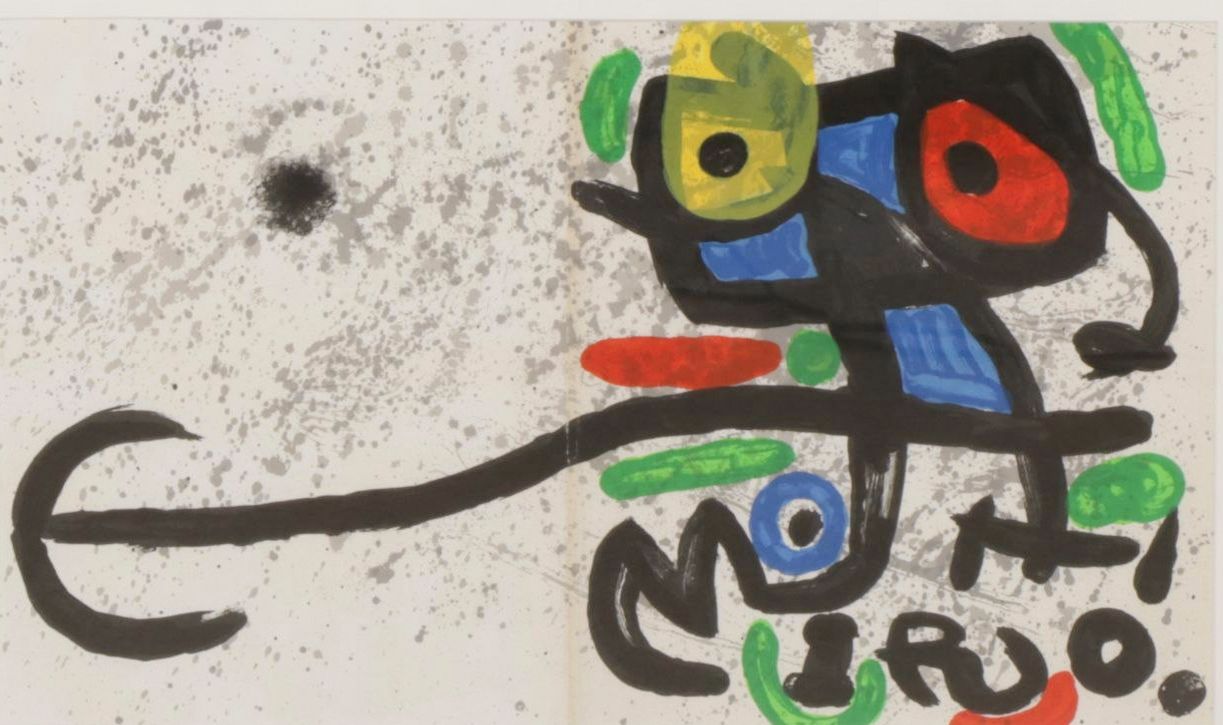 Joan Miró Color Lithograph Cover of "Derrière le Miroir," 1970